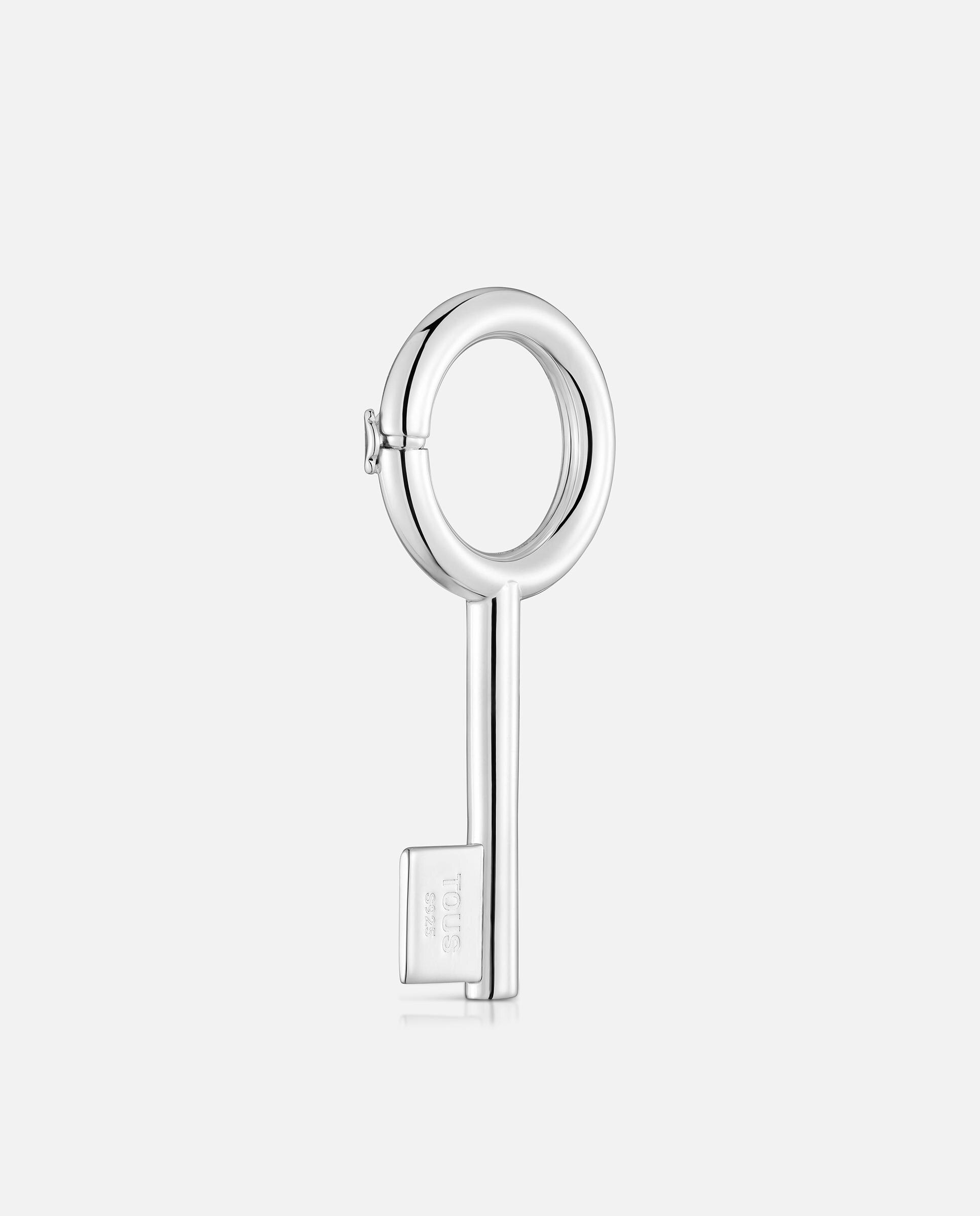 Pendentes em Prata com Chave 36 Mm Unlock Prateado-3