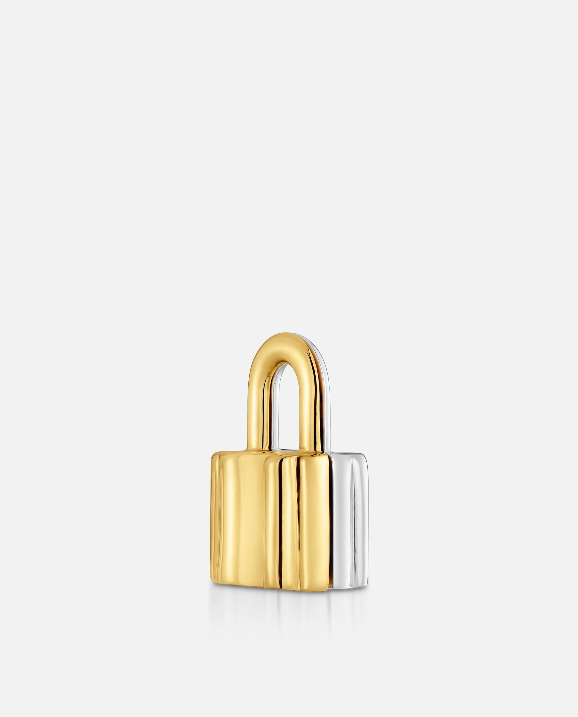 Pendente Bicolor Motivo Urso Cadeado 20 Mm Unlock Bicolor-2