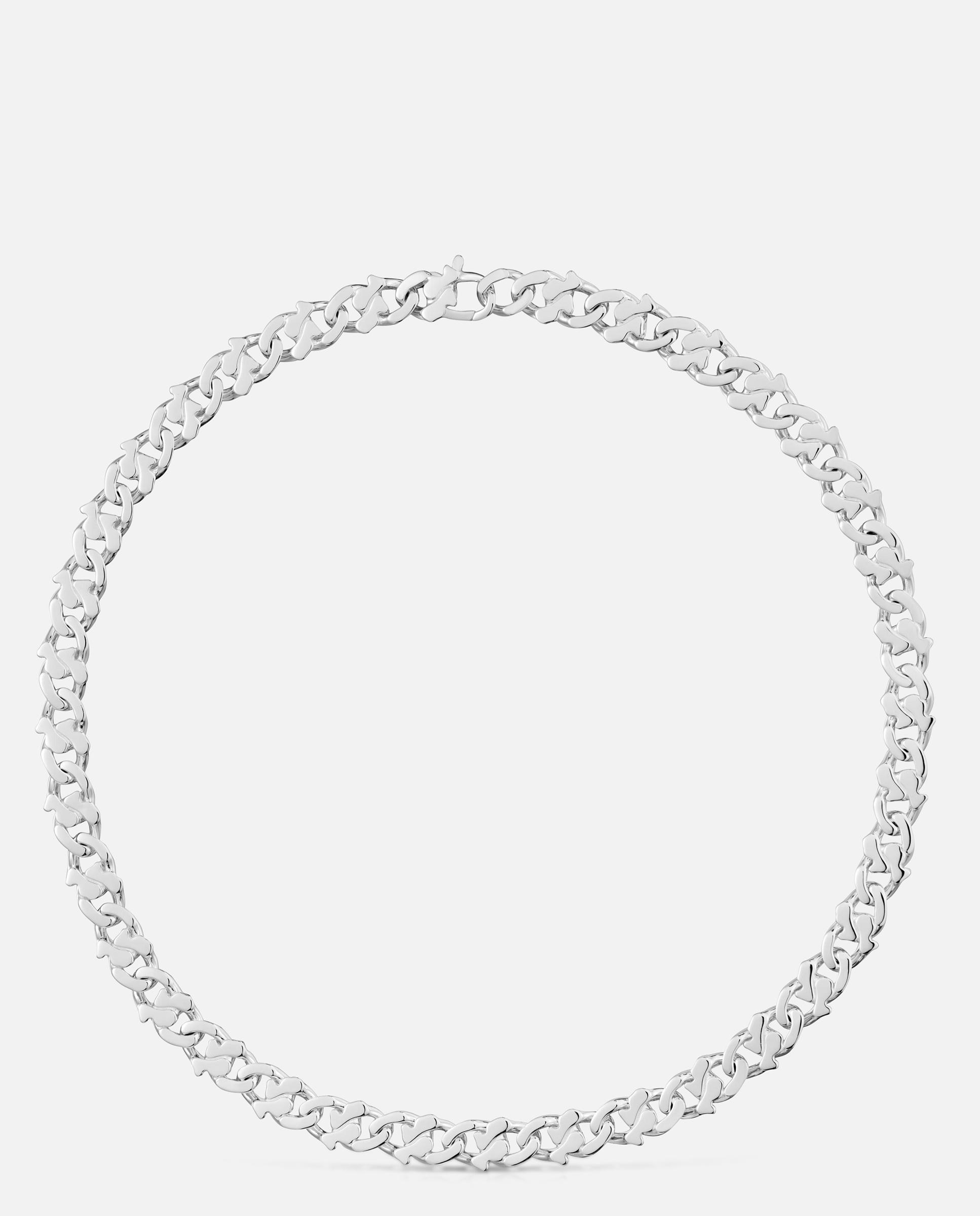 Imagem 0 de Colar de Corrente Curto de Prata 9 Mm Bear's Chain