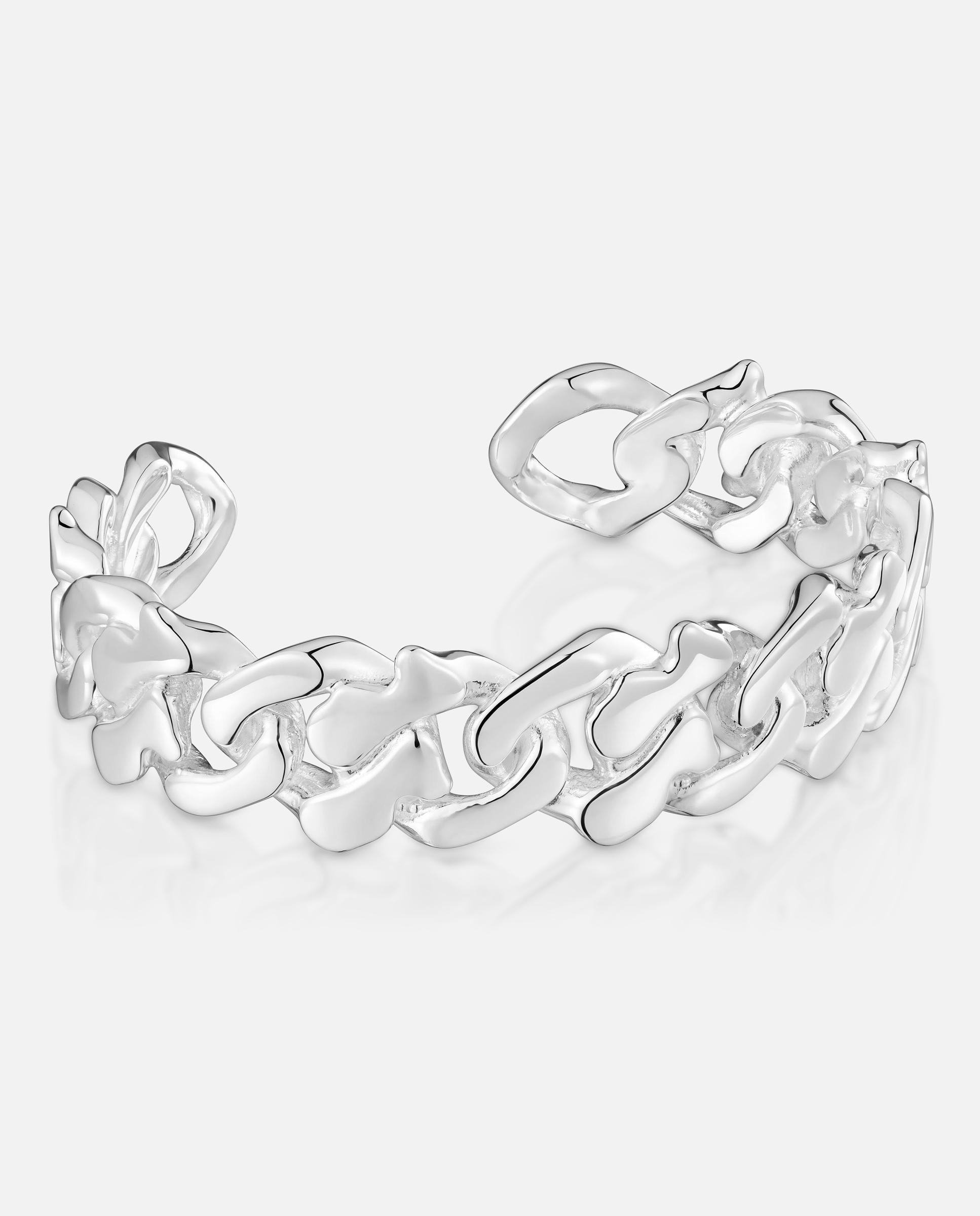 Bracelete de Prata Bear's Chain Prateado-1