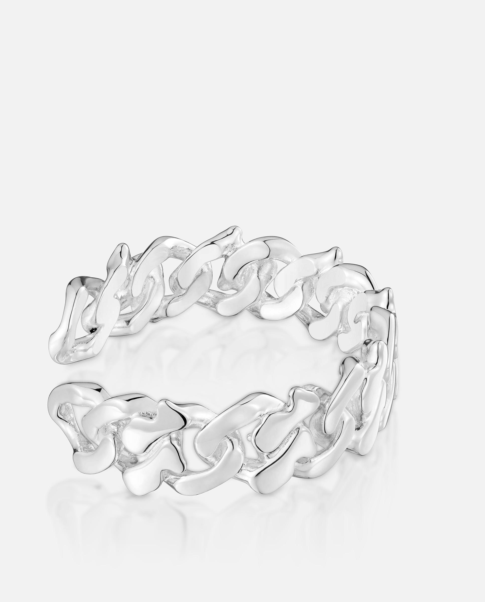 Bracelete de Prata Bear's Chain Prateado-2