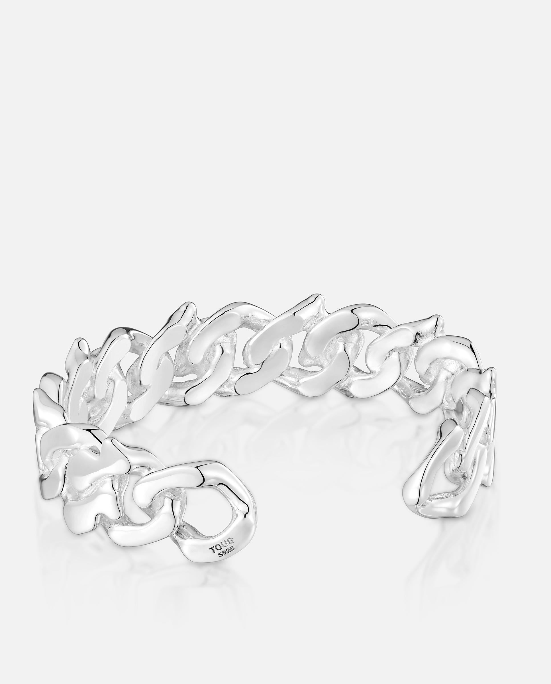 Bracelete de Prata Bear's Chain Prateado-3