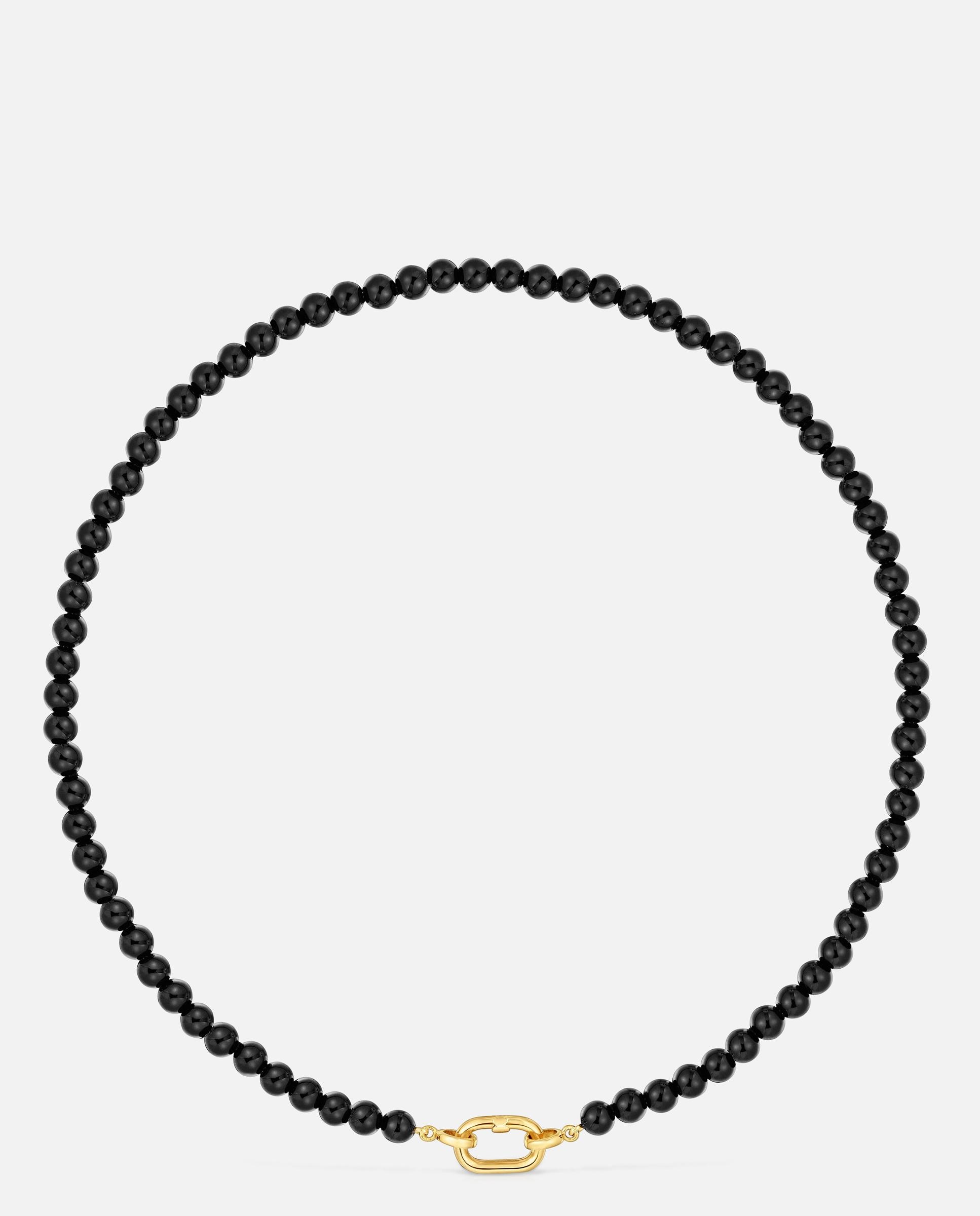 Imagem 0 de Chocker Banhado a Ouro 18 Kt Sobre Prata e Ónix Hold Oval Curto