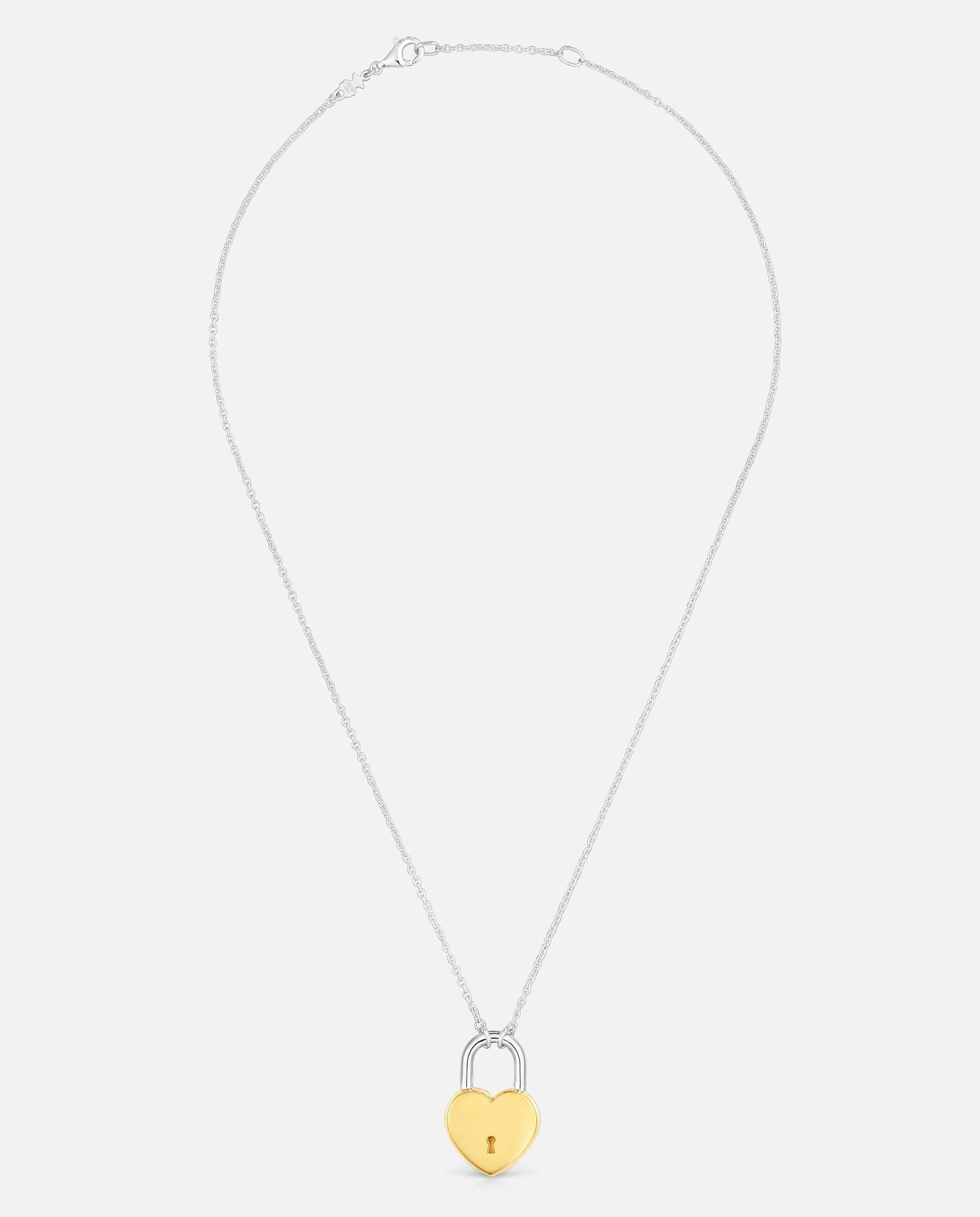 Imagem 0 de Colar Bicolor Motivo Coração Candado Unlock