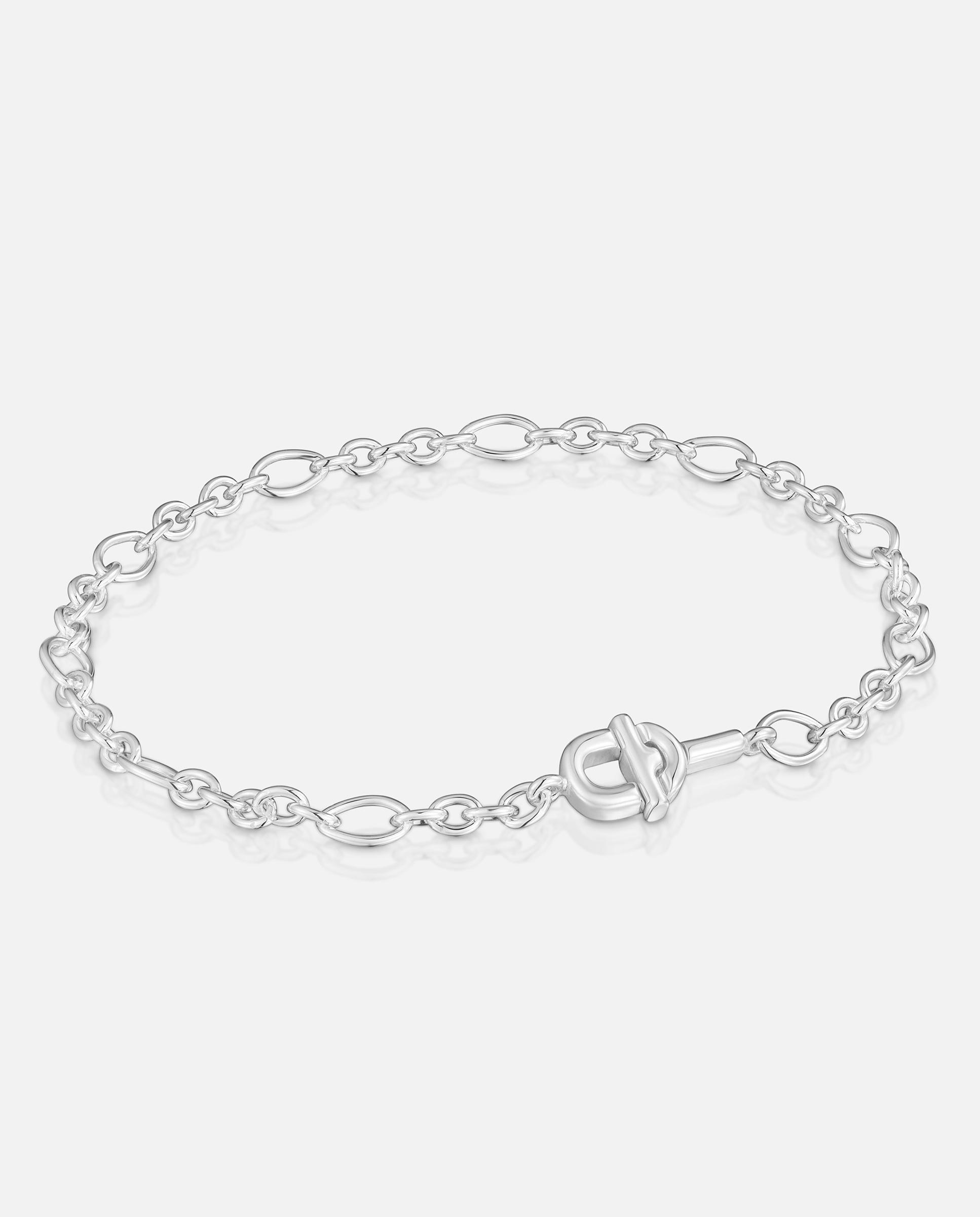Imagem 0 de Pulseira de Corrente Oval de Prata Tous Manifesto