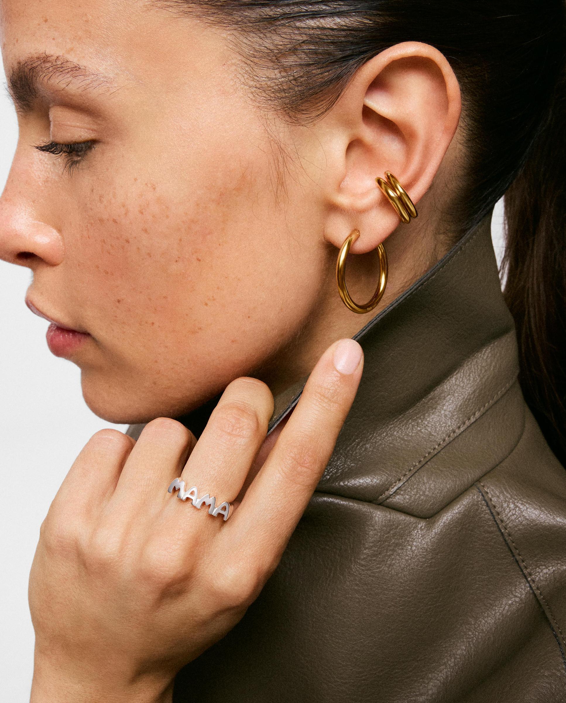 Anel de Prata Mama Prateado-4