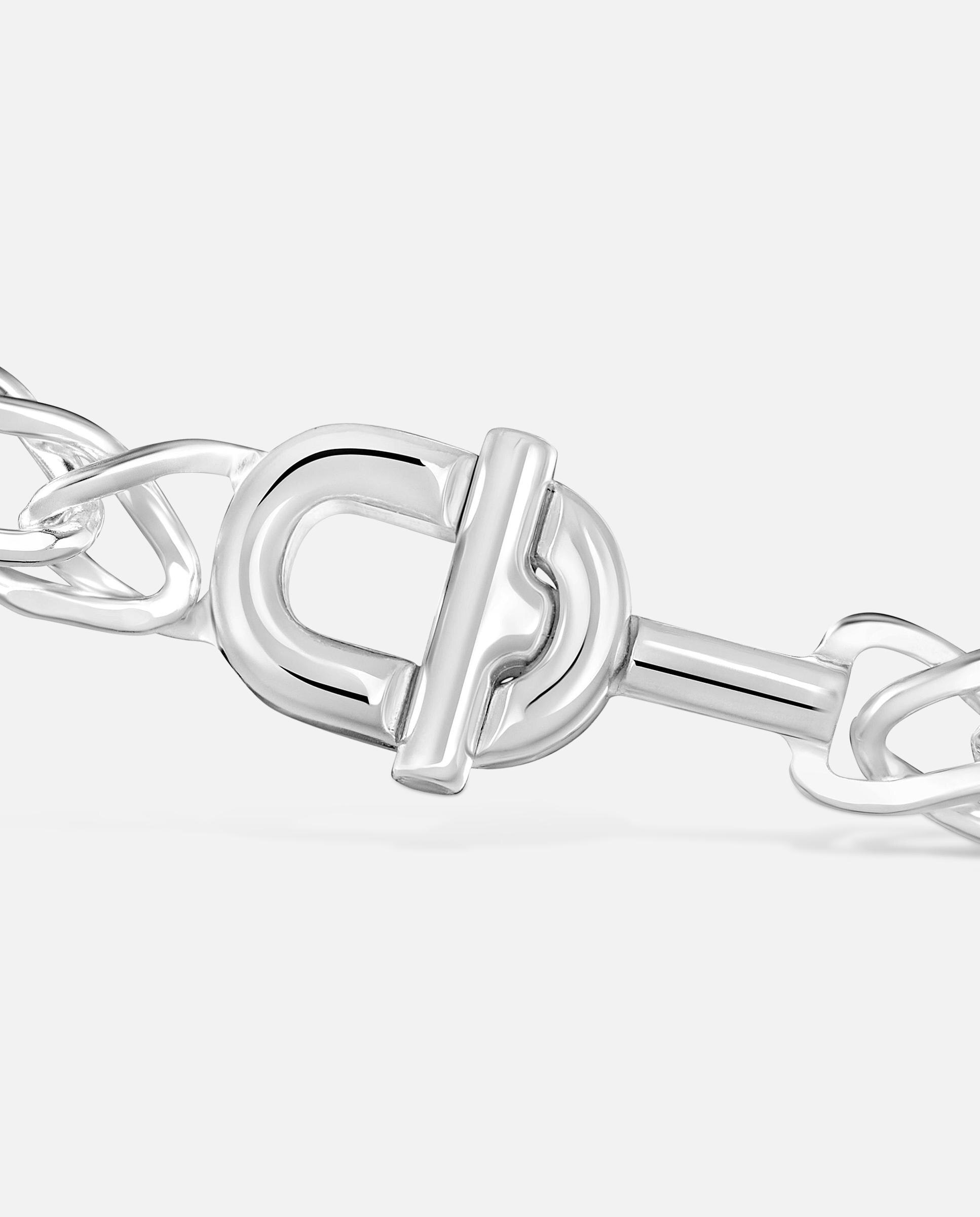 Pulseira de Elos Duplo Barbada de Prata Tous Manifesto Prateado-2