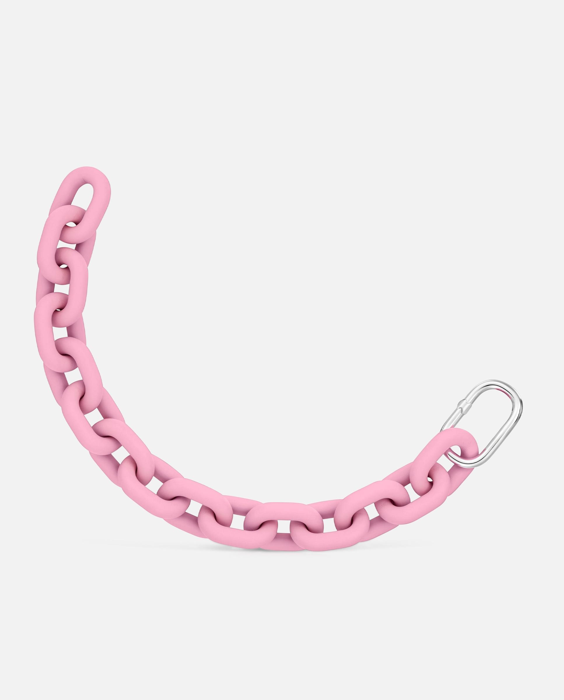 Imagem 0 de Pulseira de Corrente Hold Oval de Acetato em Rosa e Argola de Prata