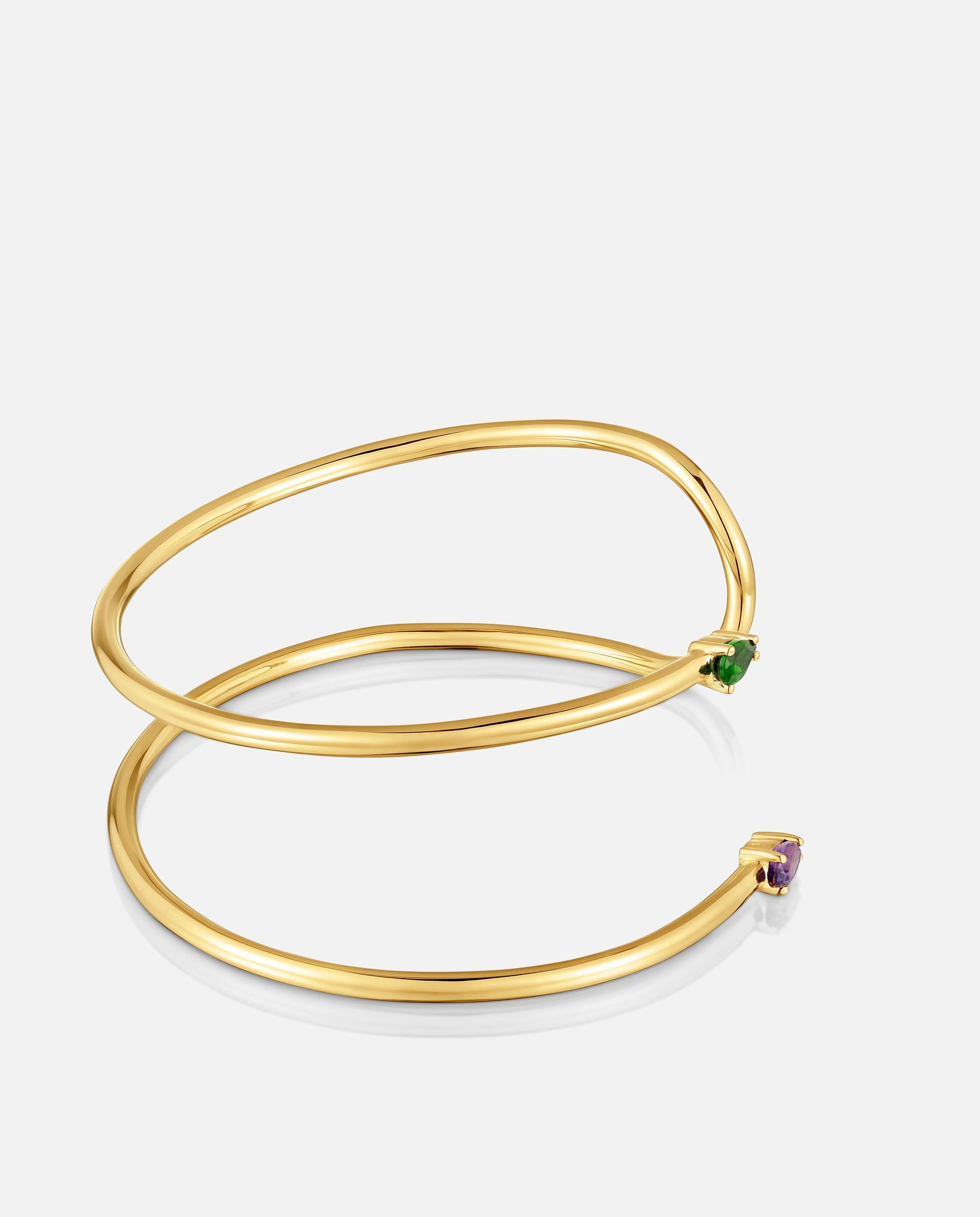 Bracelete com Banho de Ouro 18 Kt Sobre Prata e Gemas Lio Multicolor-2