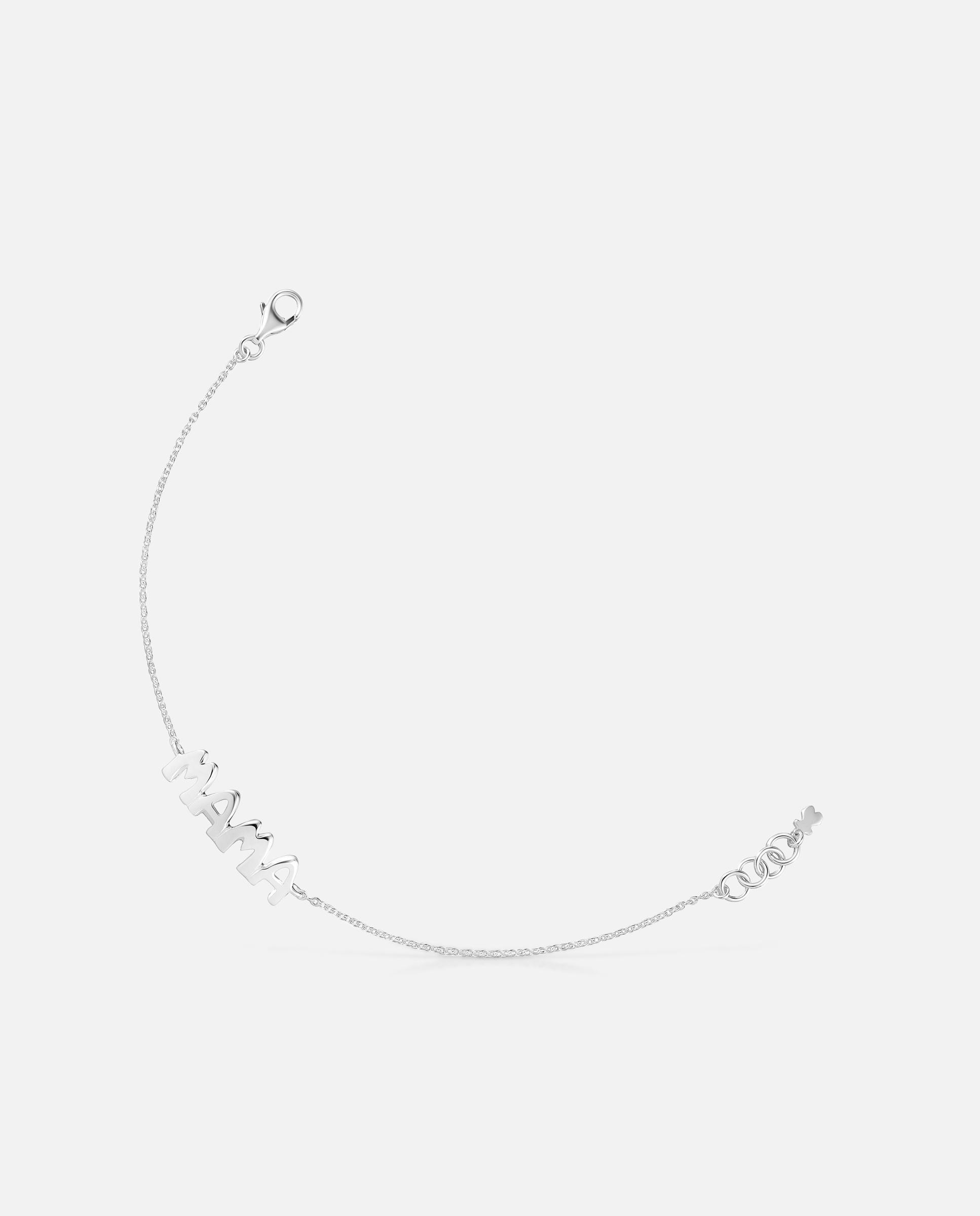 Imagem 0 de Pulseira Corrente de Prata e Motivos Mama