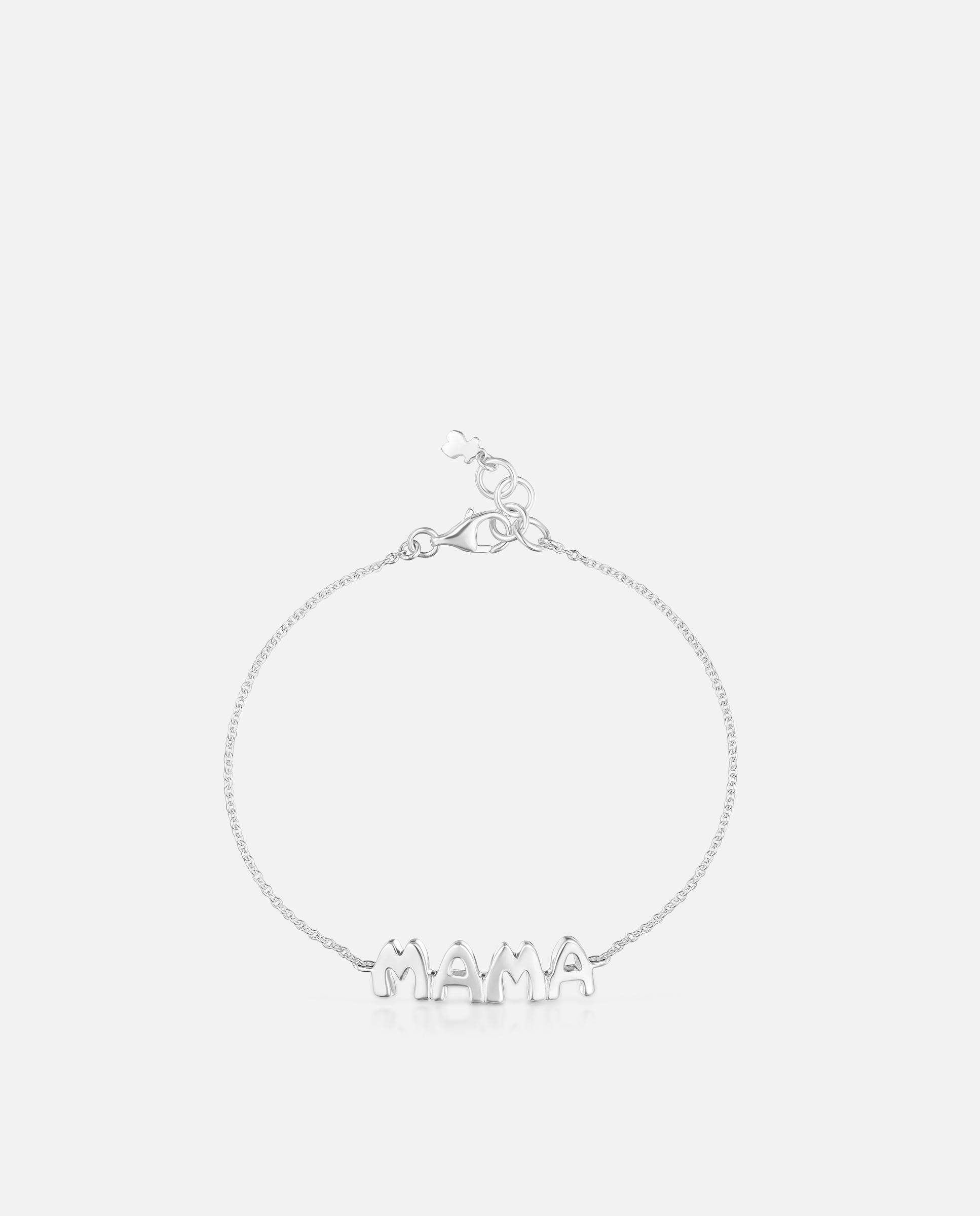 Pulseira Corrente de Prata e Motivos Mama Prateado-2