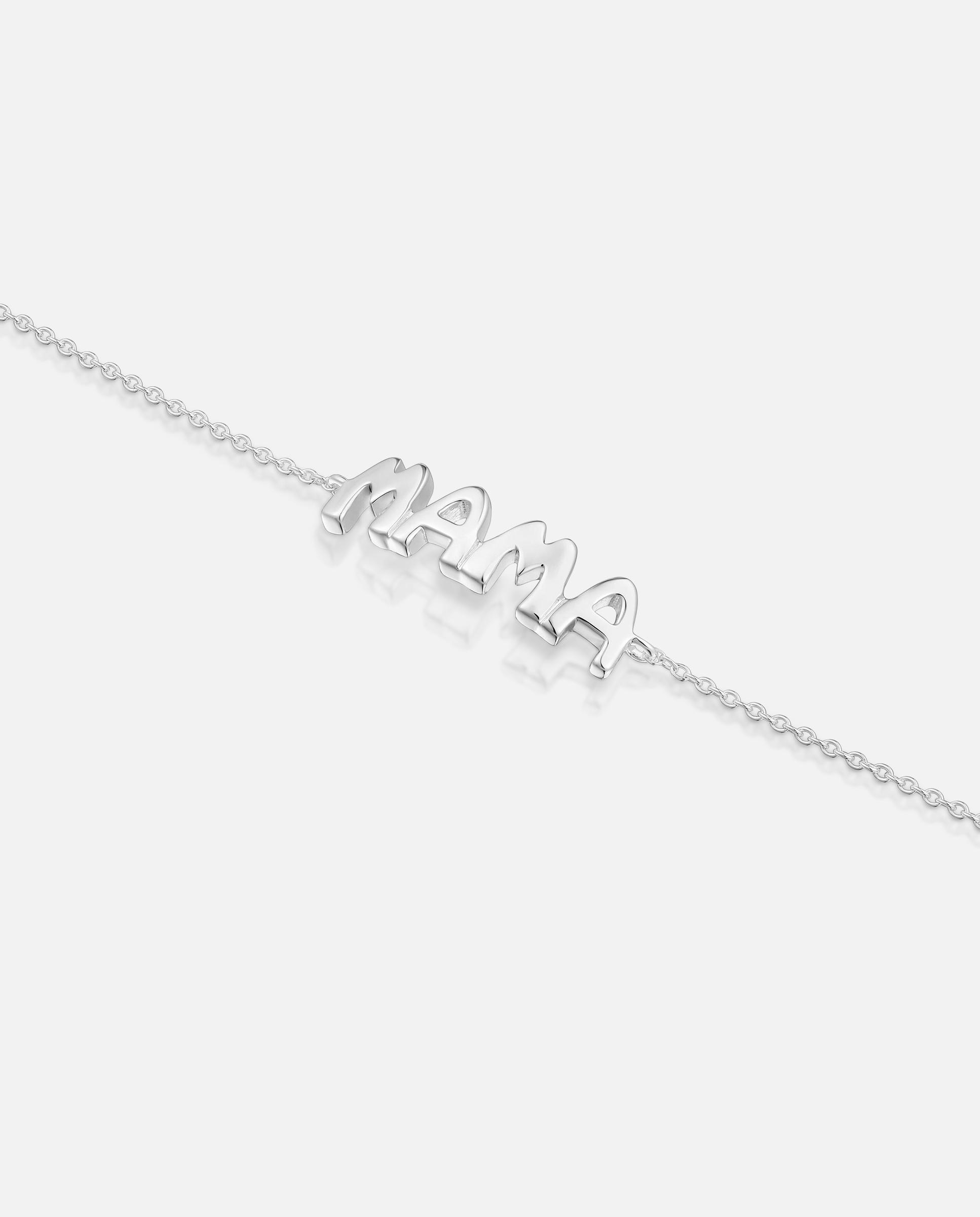 Pulseira Corrente de Prata e Motivos Mama Prateado-3