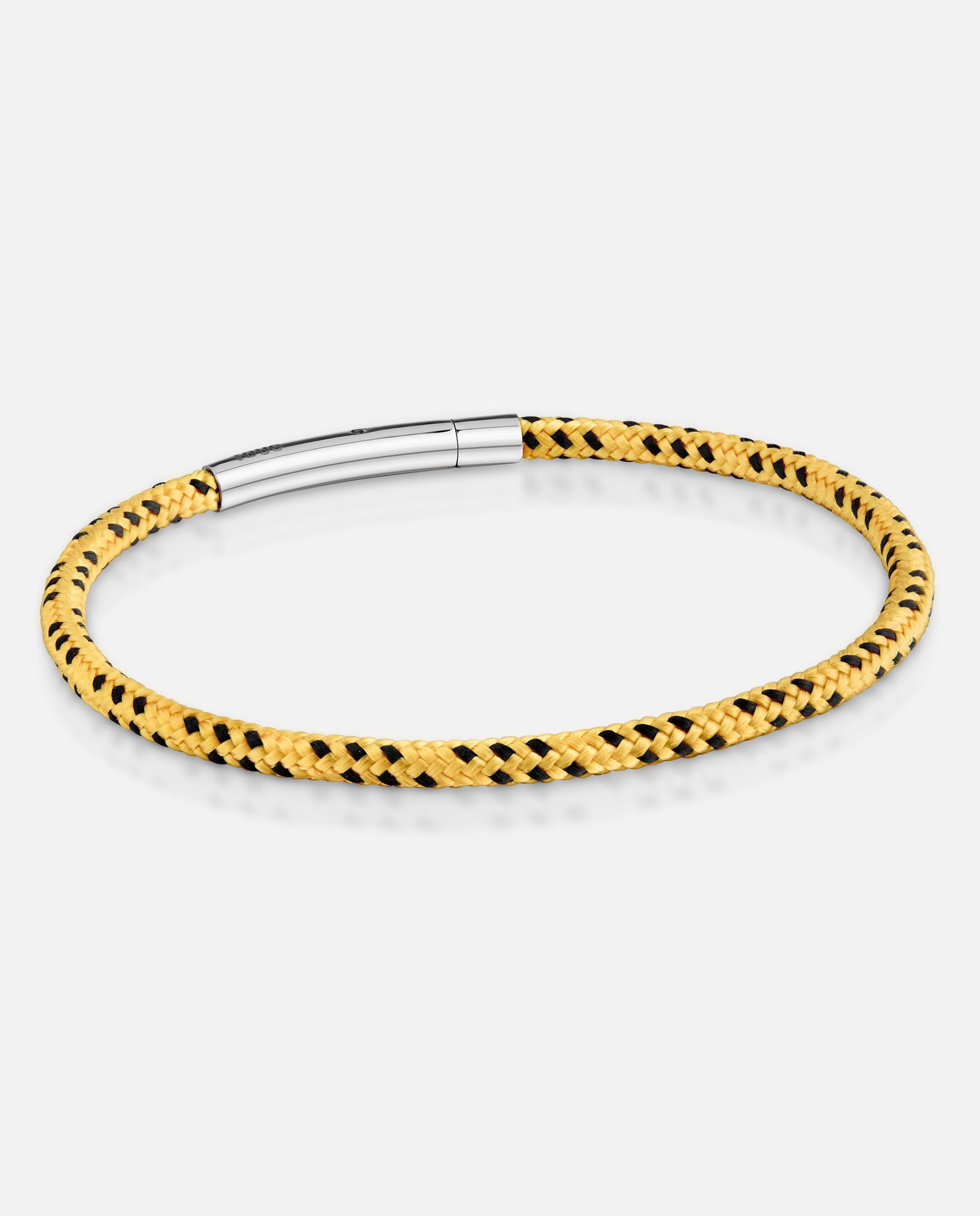 Imagem 0 de Pulseira com Cordão Amarelo e Aço Basics