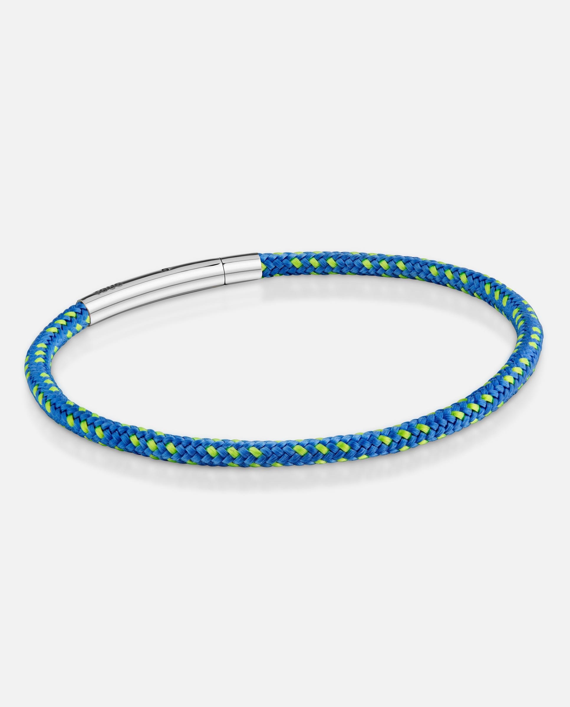 Imagem 0 de Pulseira com Cordão Azul e Aço Basics