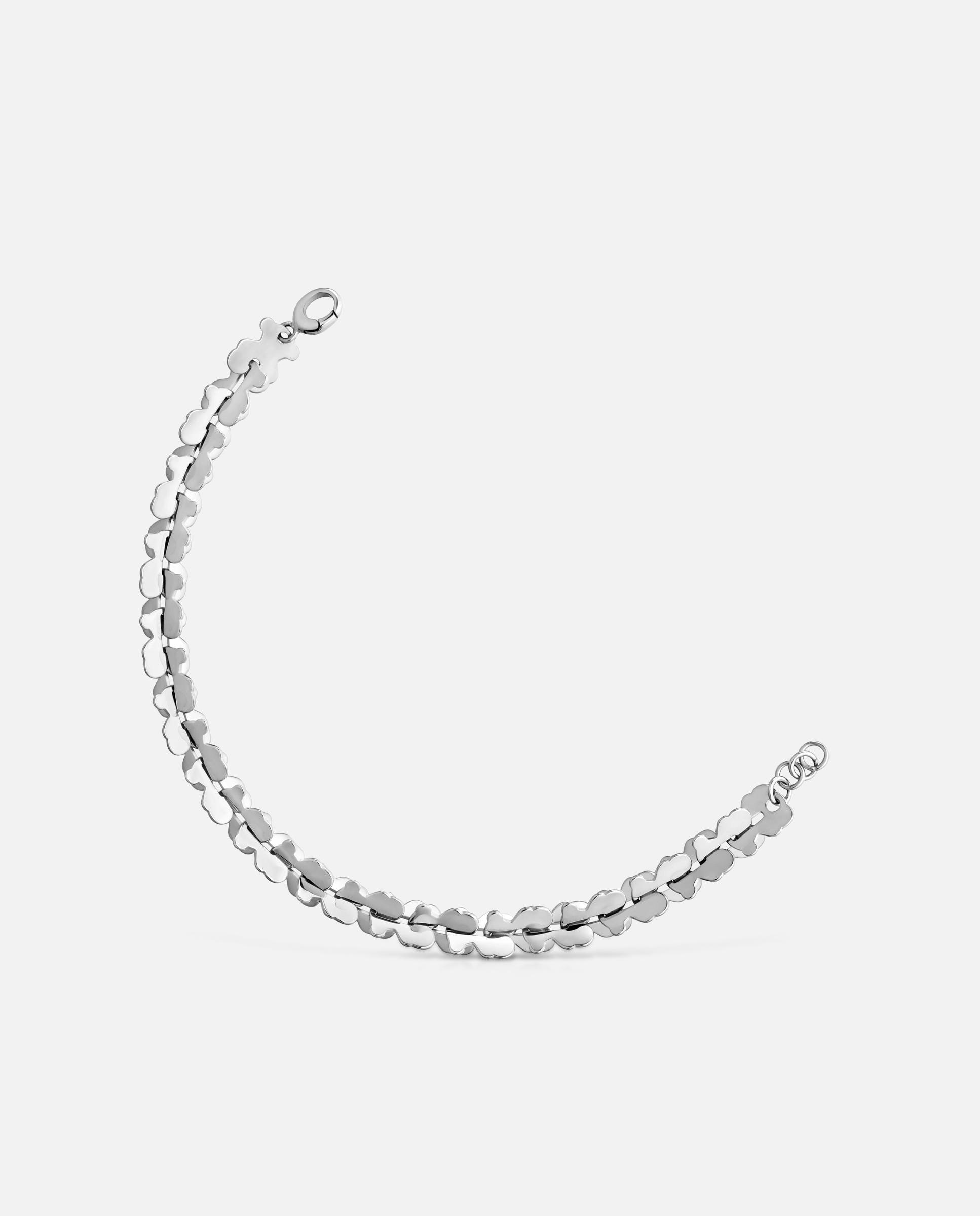 Imagem 0 de Pulseira de Corrente Carrusel de Aço com Motivos Urso