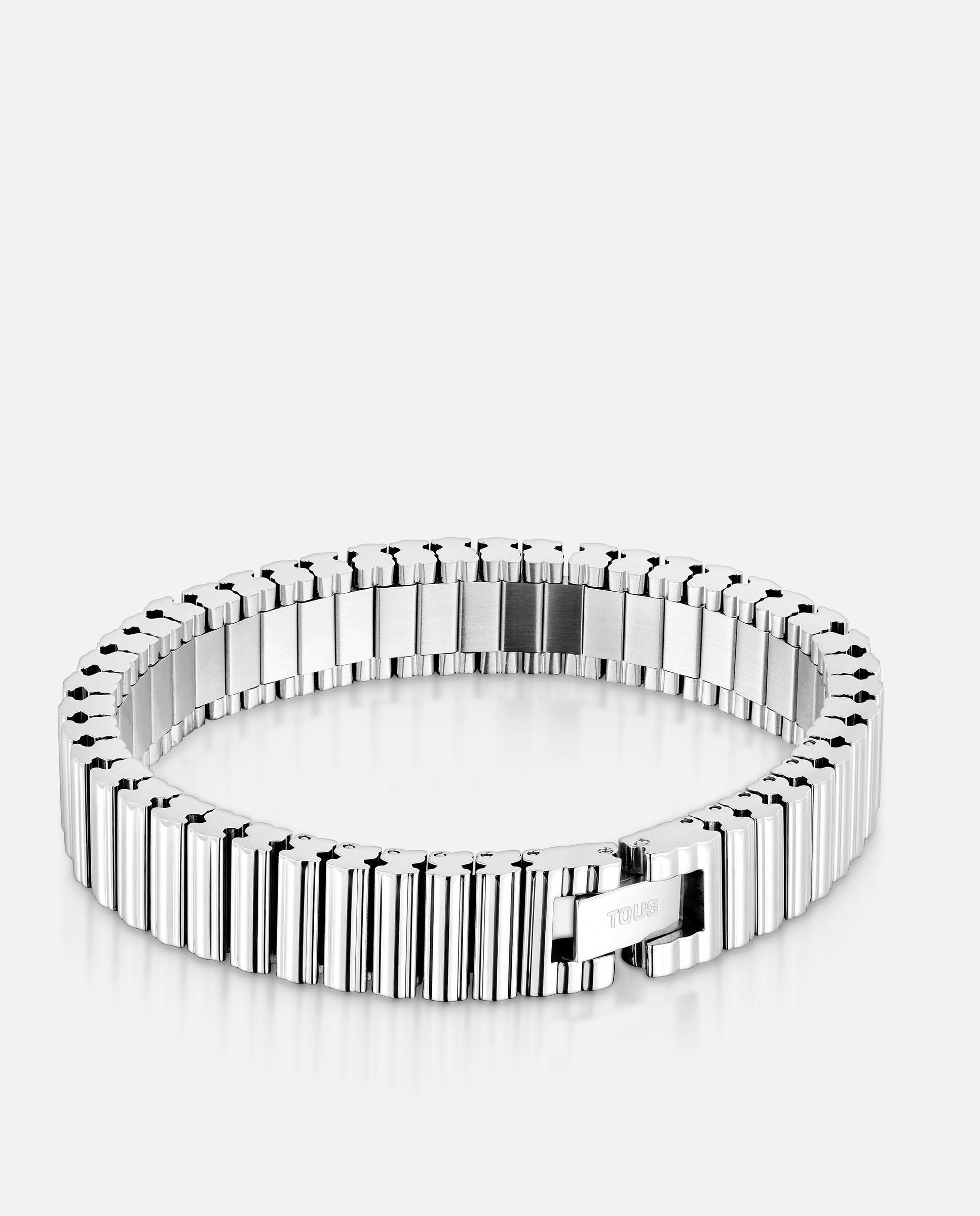 Pulseira de Elos em Aço 12 Mm 1950 Prateado-2