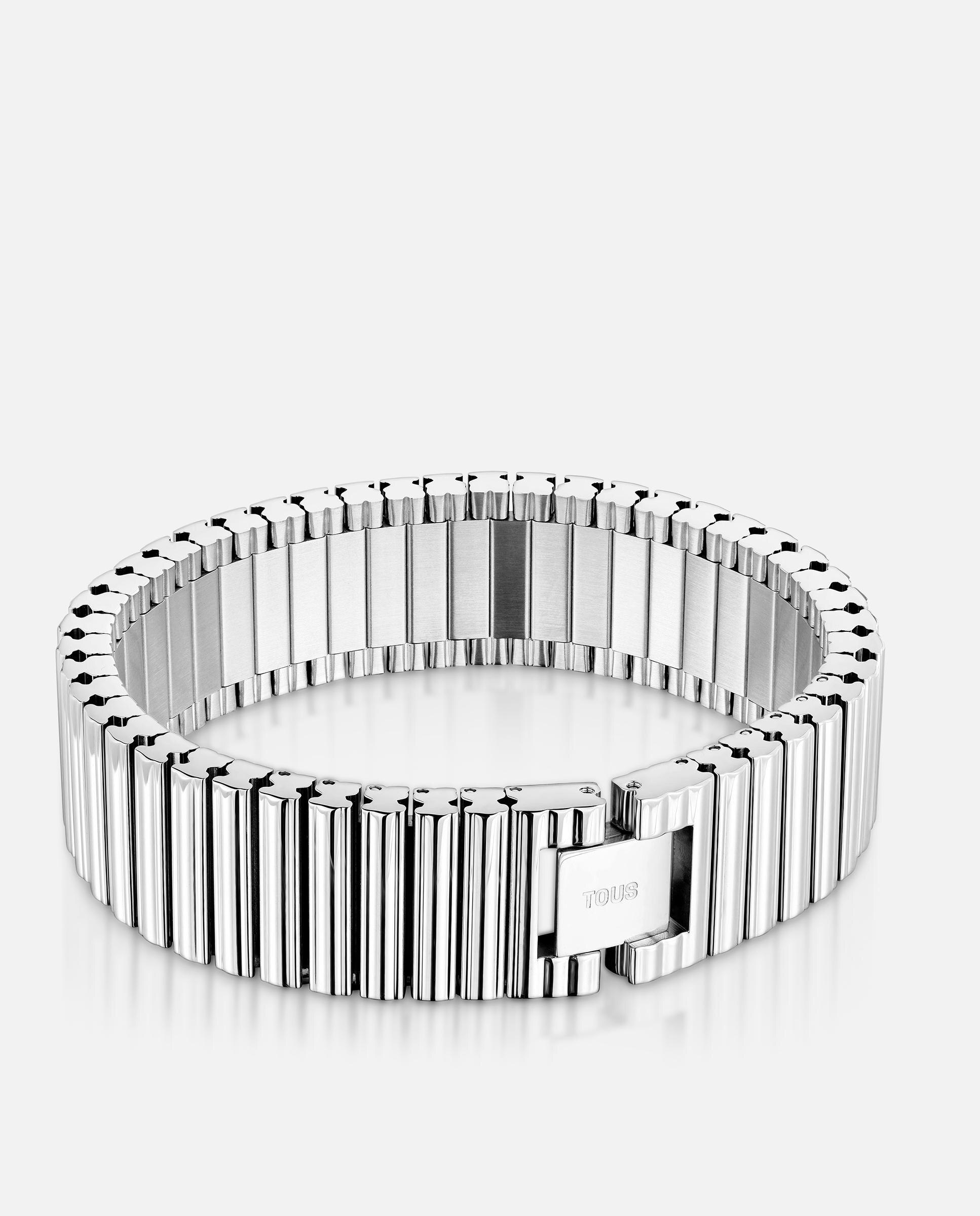 Pulseira de Elos em Aço 18 Mm 1950 Prateado-2