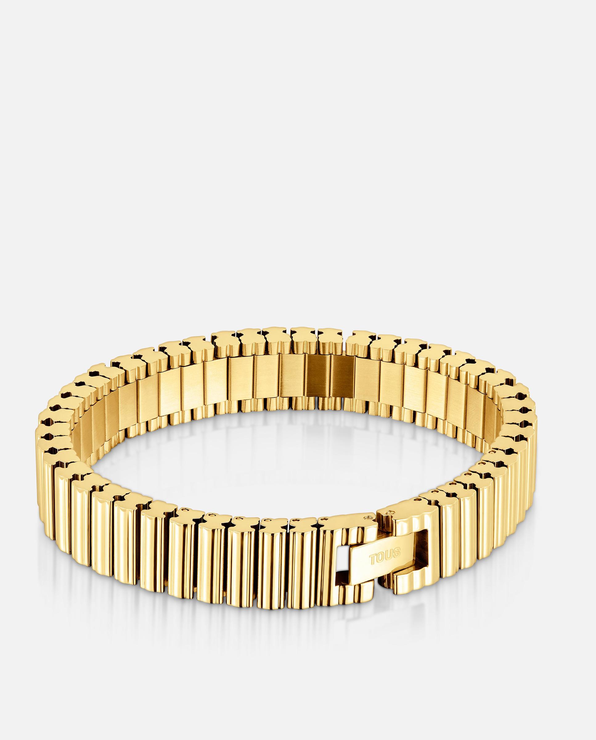 Pulseira de Elos em Aço Dourado 12 Mm 1950 Dourado-2