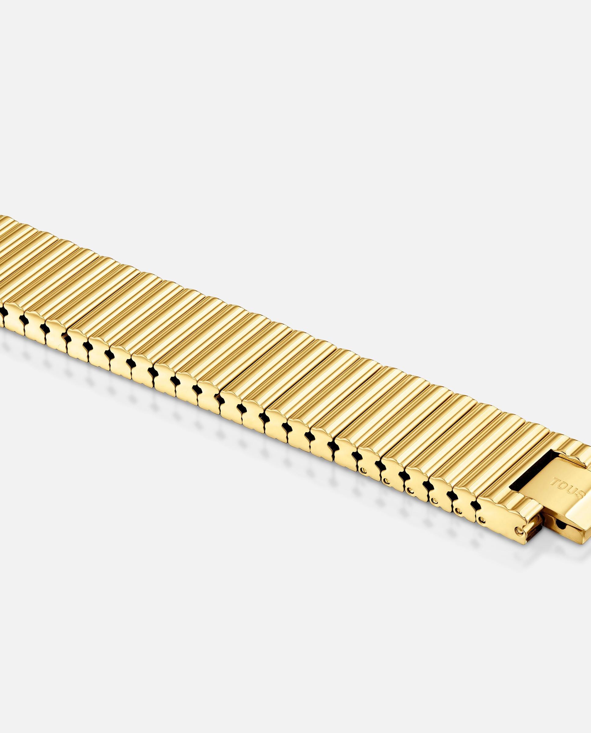 Pulseira de Elos em Aço Dourado 18 Mm 1950 Dourado-3