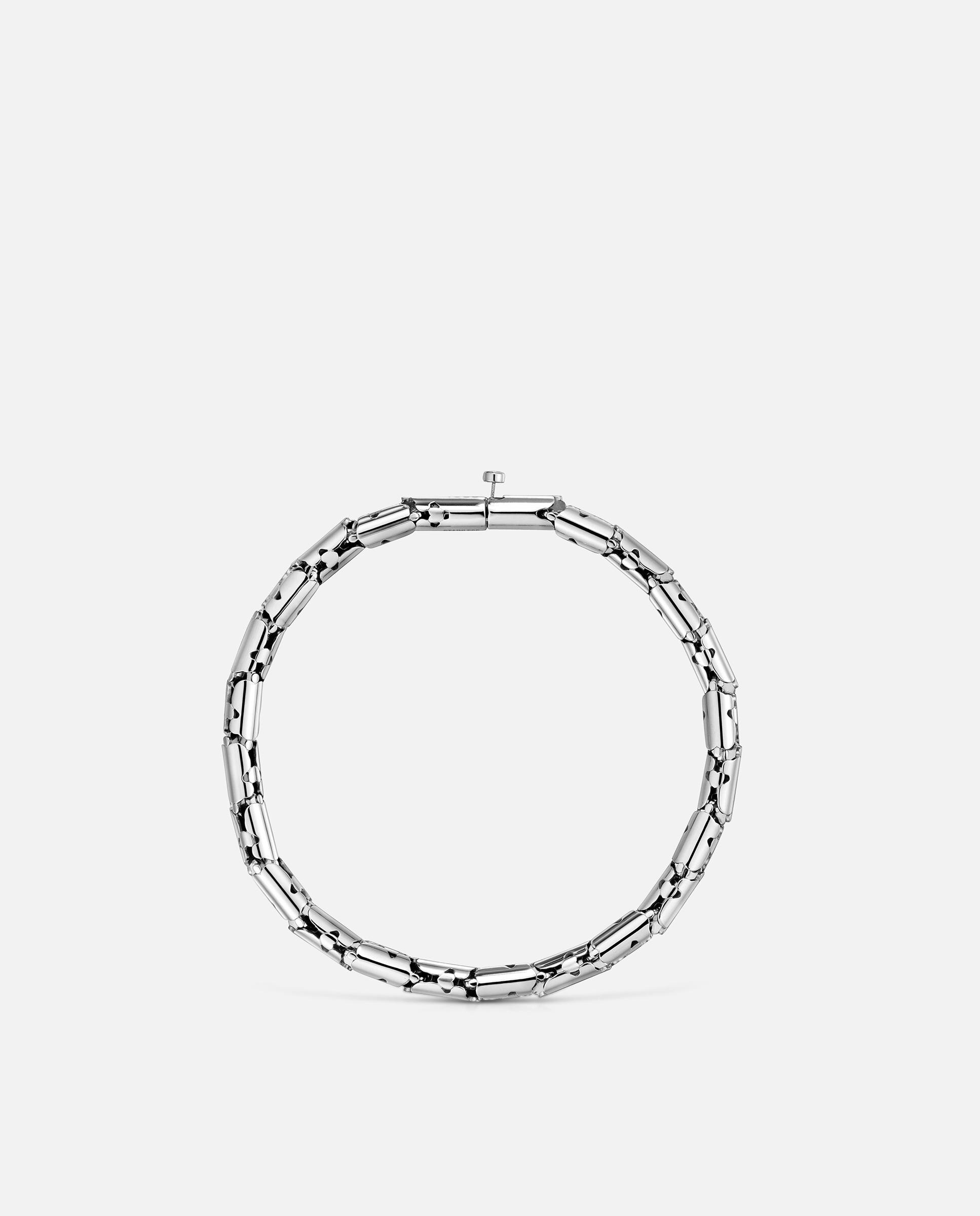 Pulseira Corrente de Aço Articulado Carrusel Prateado-2