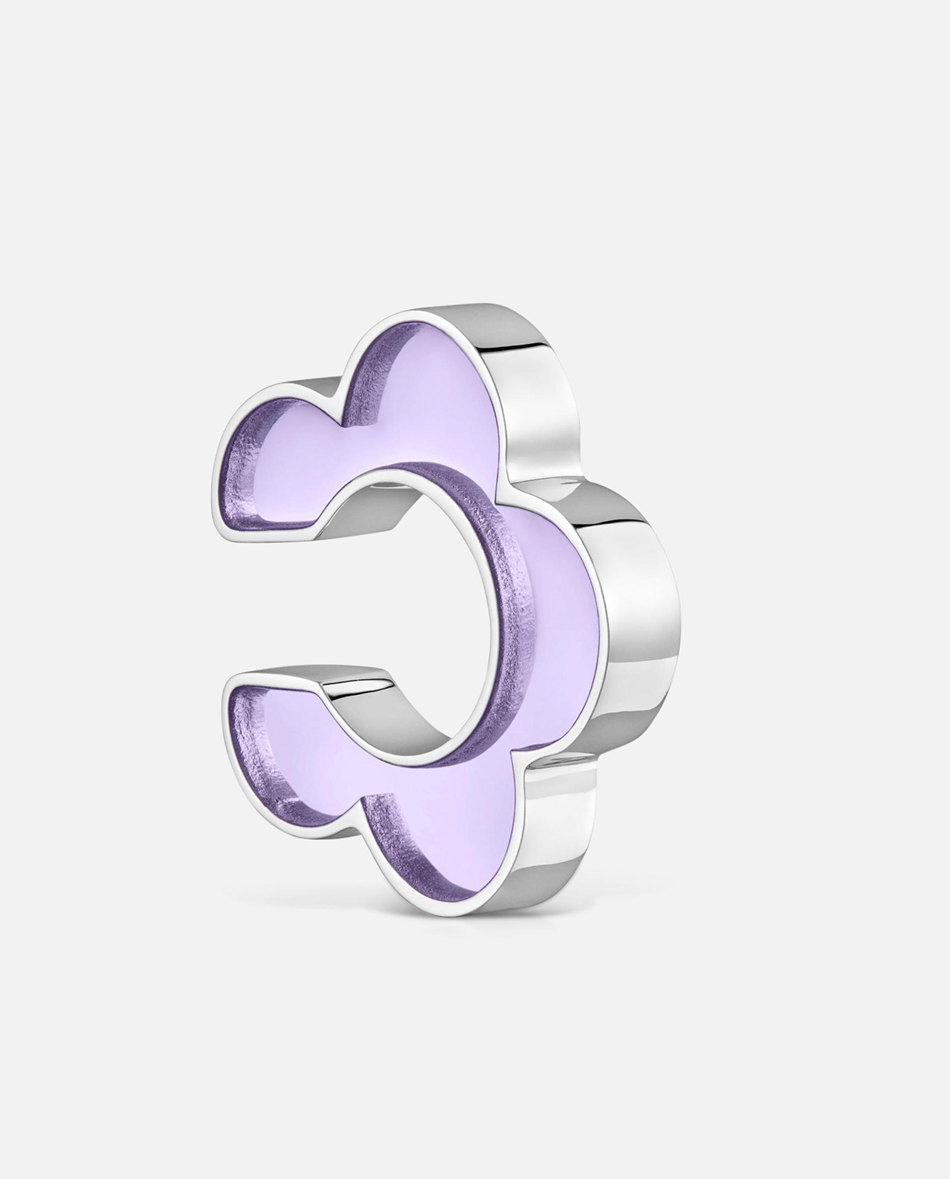 Imagem 0 de Pendiente Solto Galaxy Flor de Aço e Resina Lilás