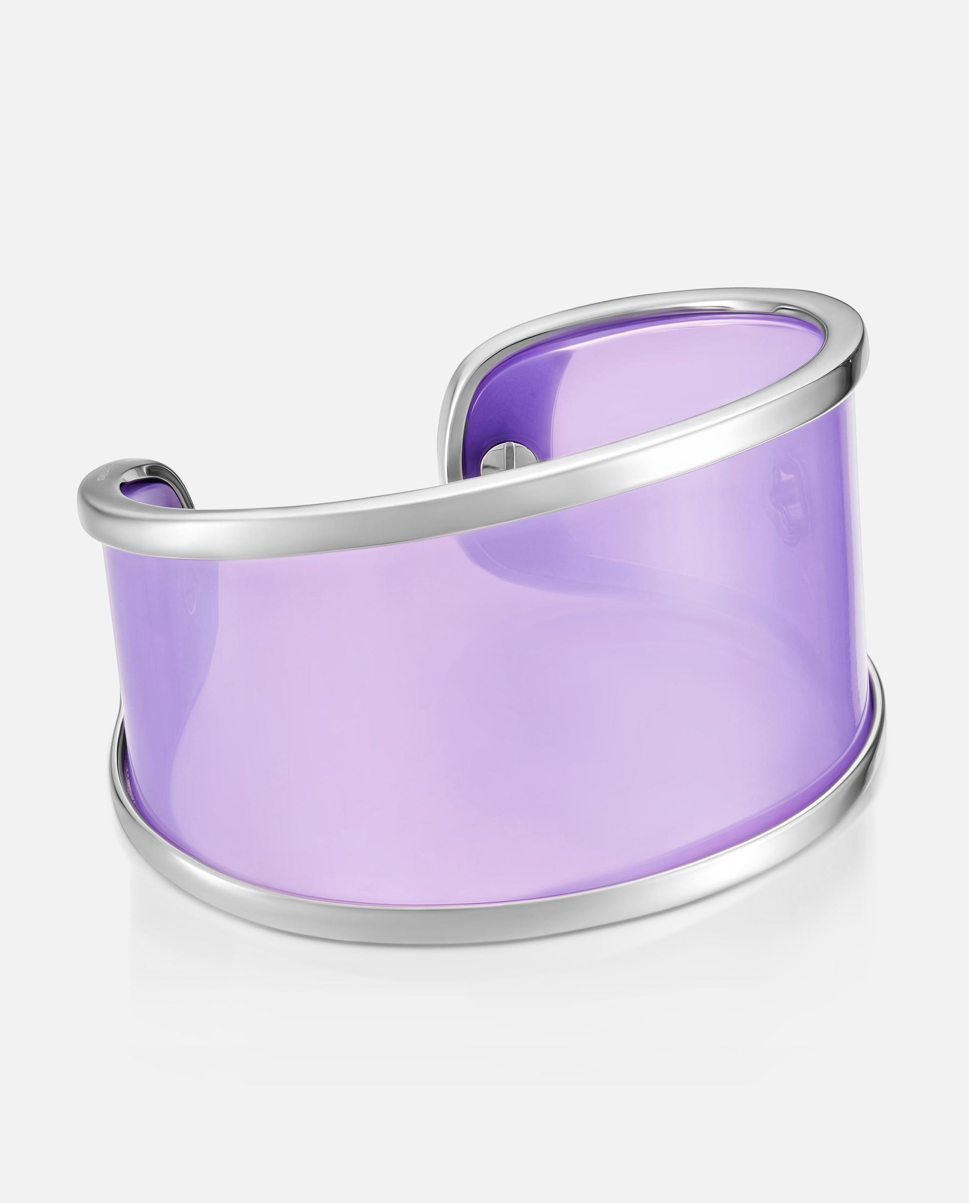 Imagem 0 de Bracelete de Aço e Resina Lilás Galaxy