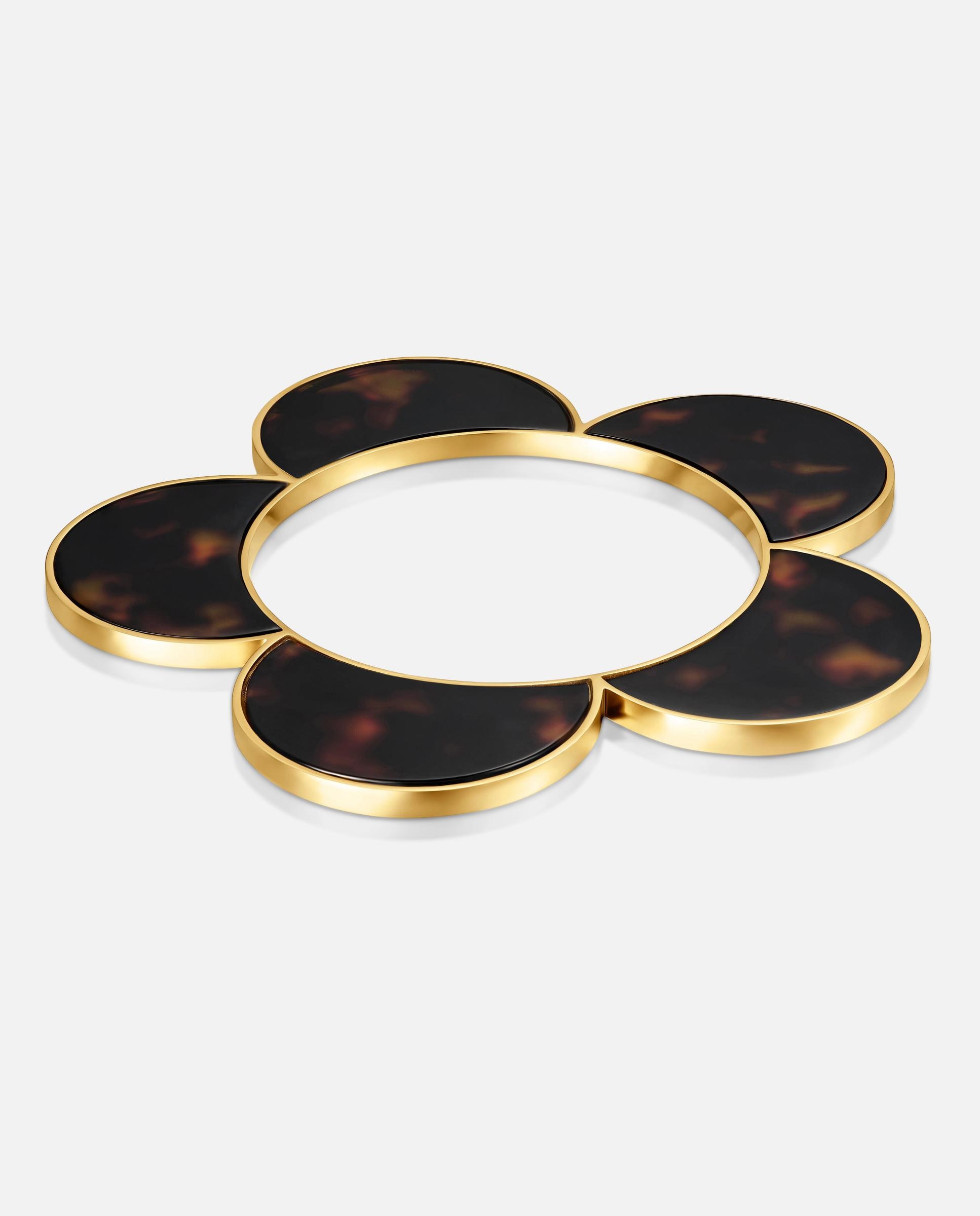 Imagem 0 de Pulseira Rígida Flor de Aço e Resina Galaxy