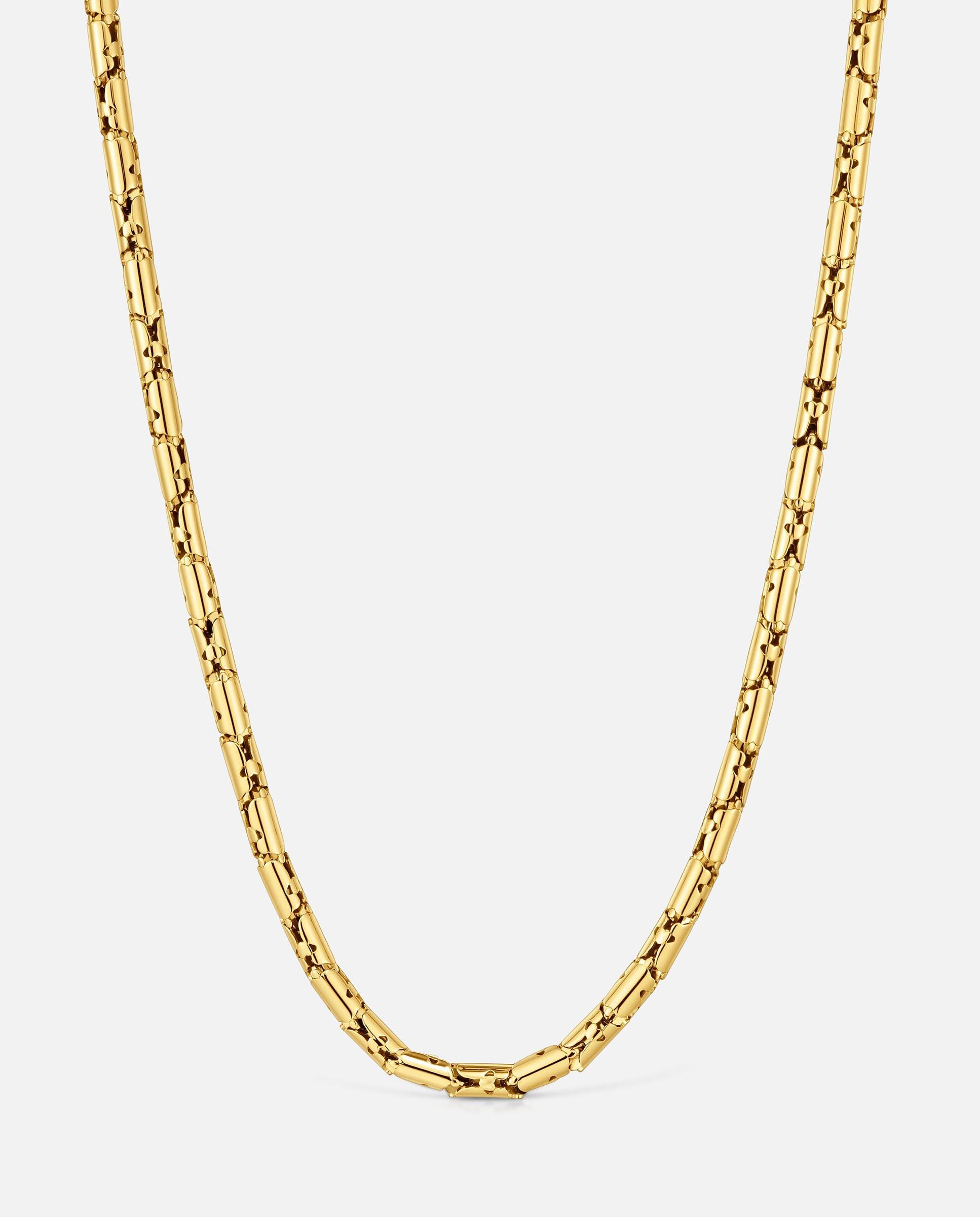 Colar Curto de Aço Articulado Dourado Carrusel Dourado-2