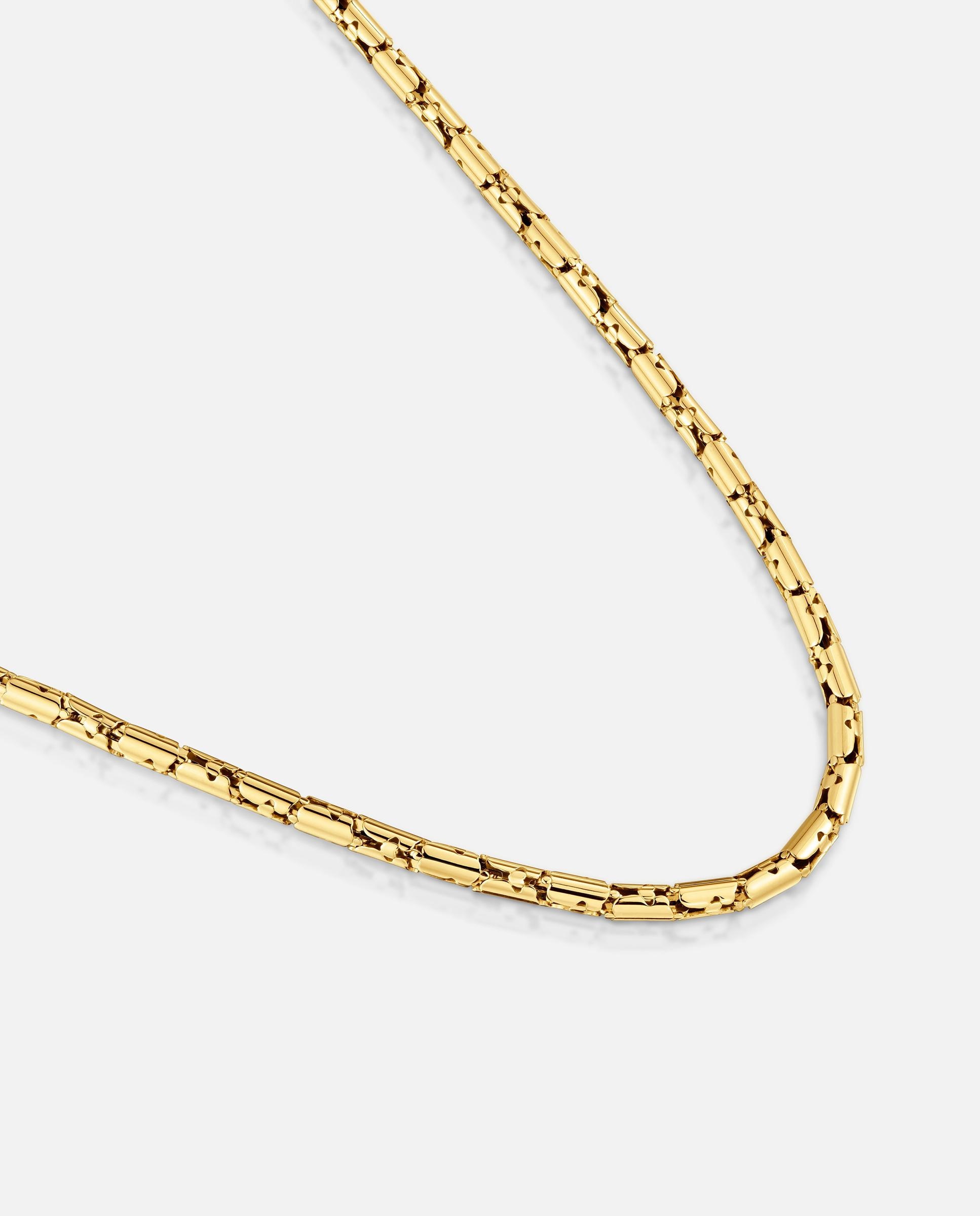 Colar Curto de Aço Articulado Dourado Carrusel Dourado-3