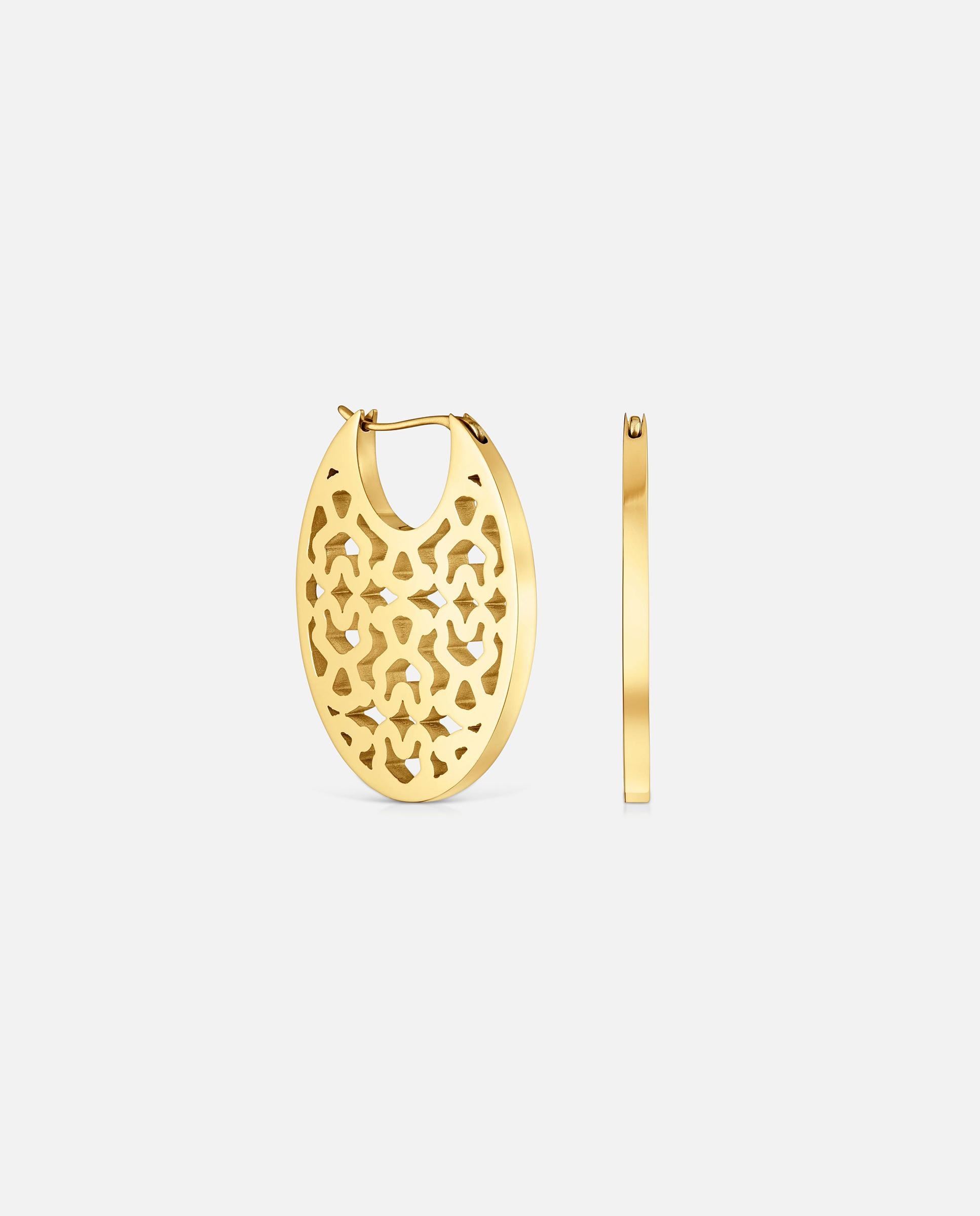 Imagem 0 de Brincos de Aço Dourado 30 Mm Kaos