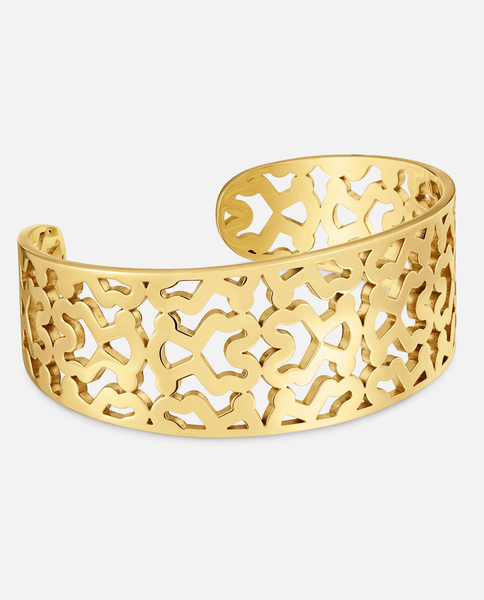 Bracelete de Aço Dourado 25 Mm Kaos Dourado-1