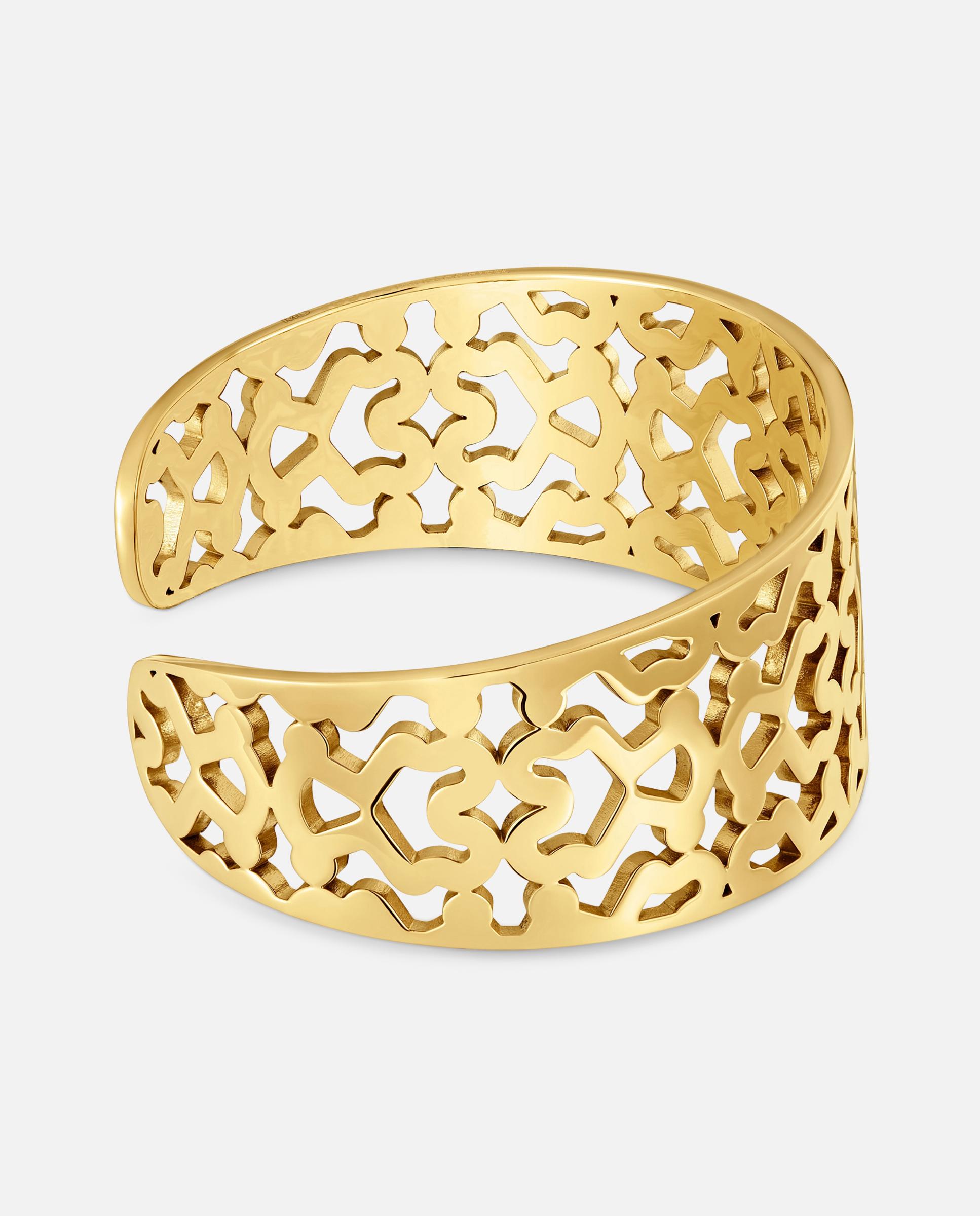Bracelete de Aço Dourado 25 Mm Kaos Dourado-2