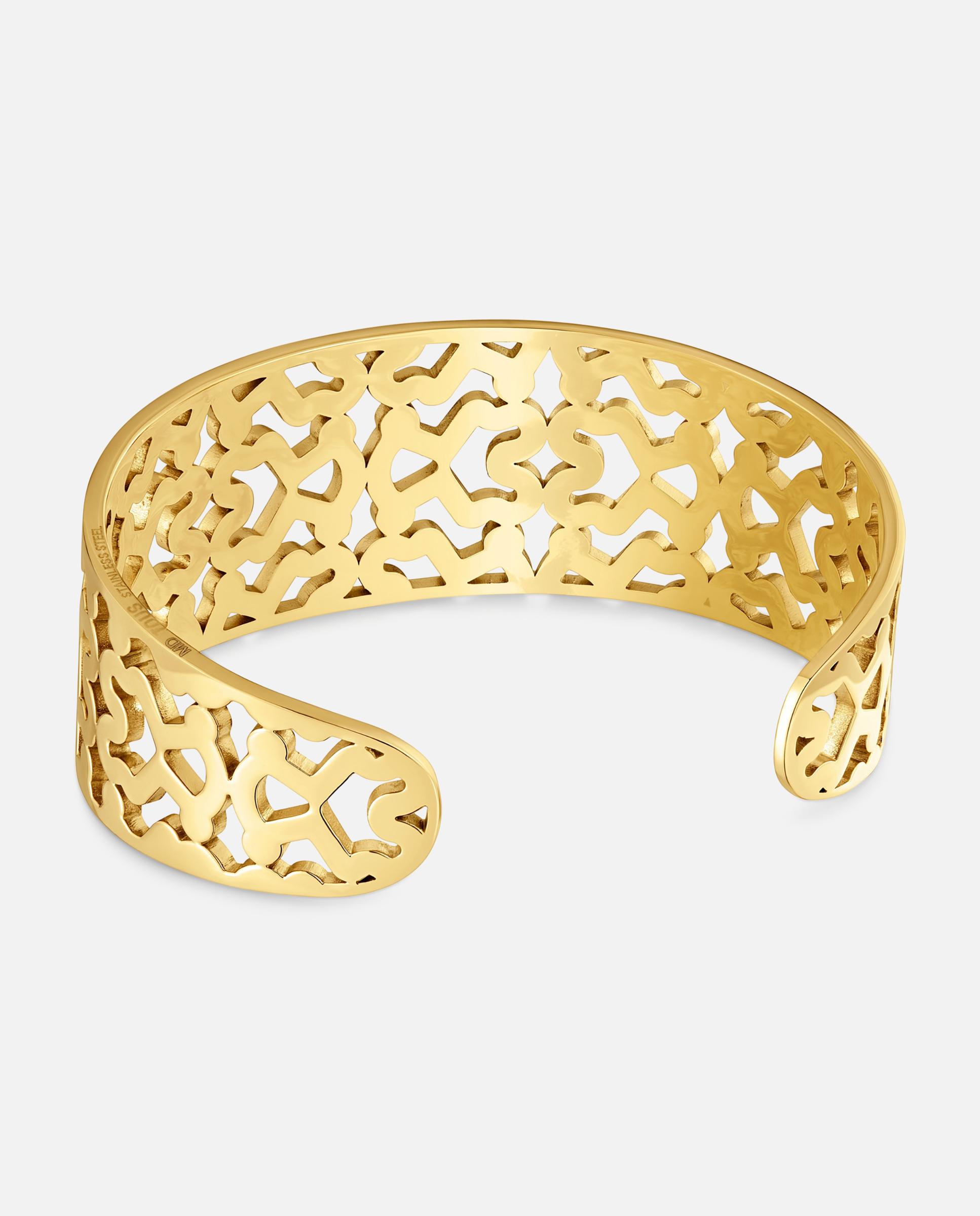 Bracelete de Aço Dourado 25 Mm Kaos Dourado-3