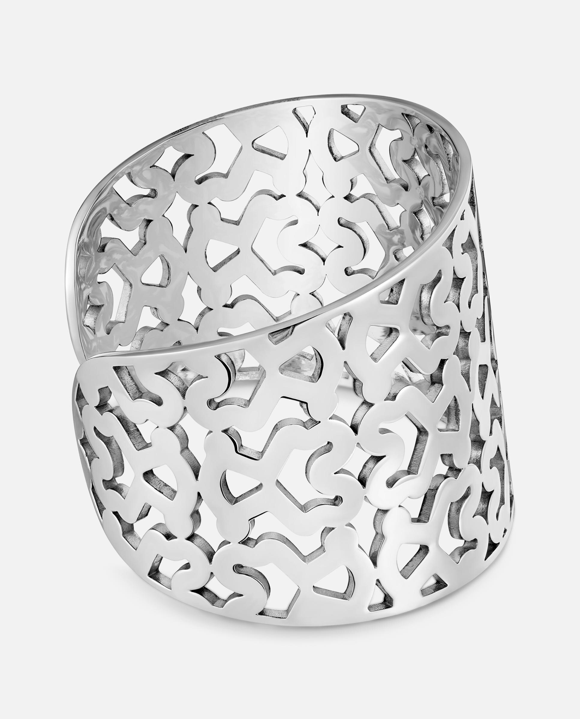 Bracelete de Aço 45 Mm Kaos Prateado-2