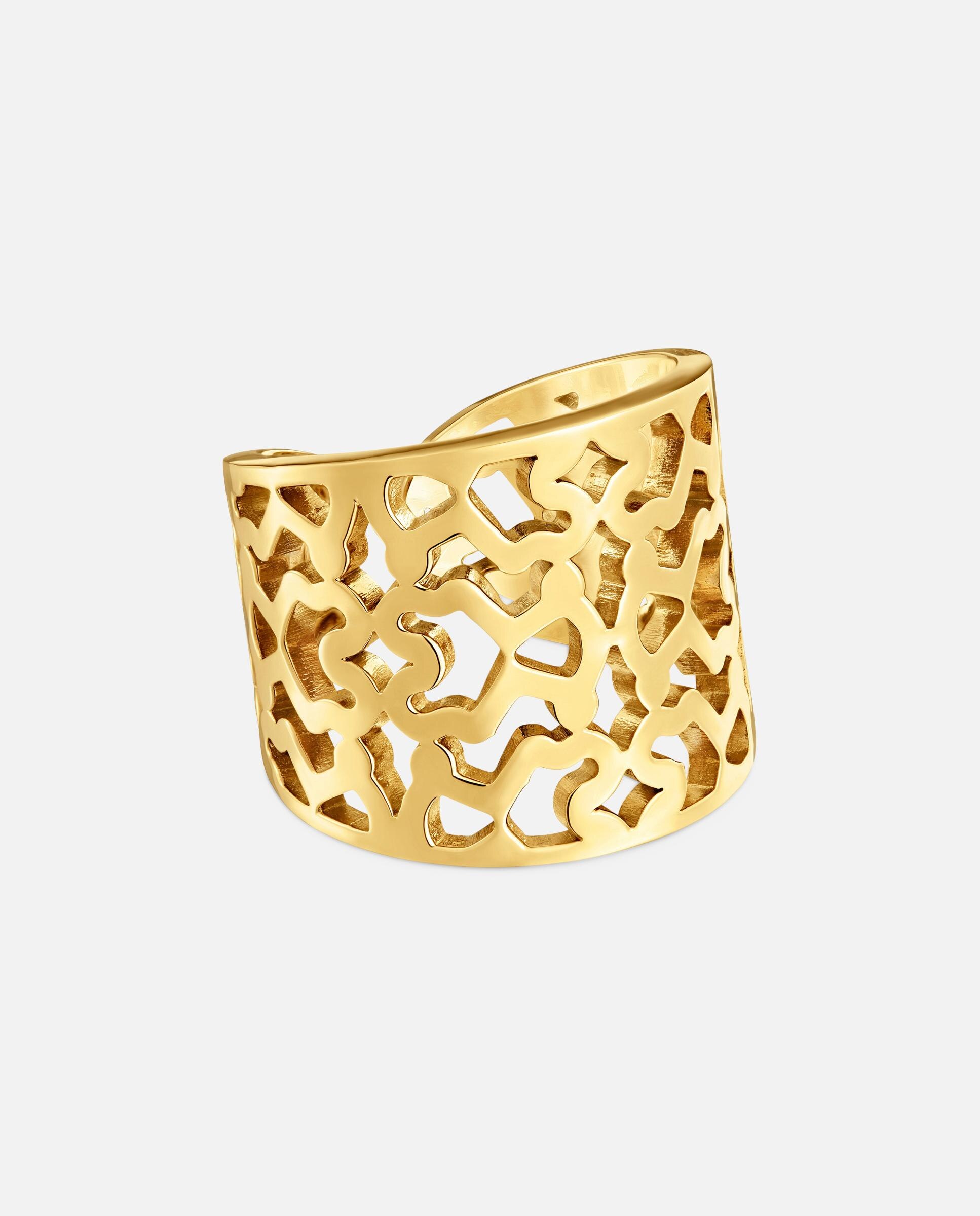 Anel Aberto de Aço Dourado Kaos Dourado-2
