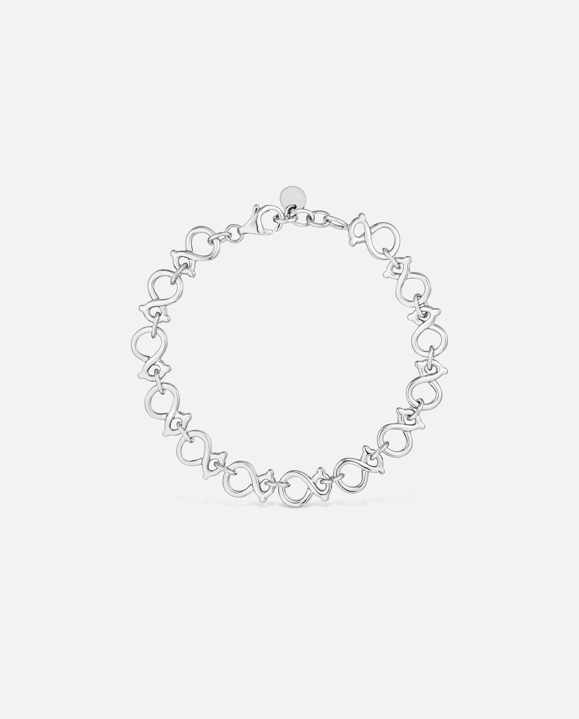 Pulseira de Corrente de Aço Tous Infinity Prateado-2
