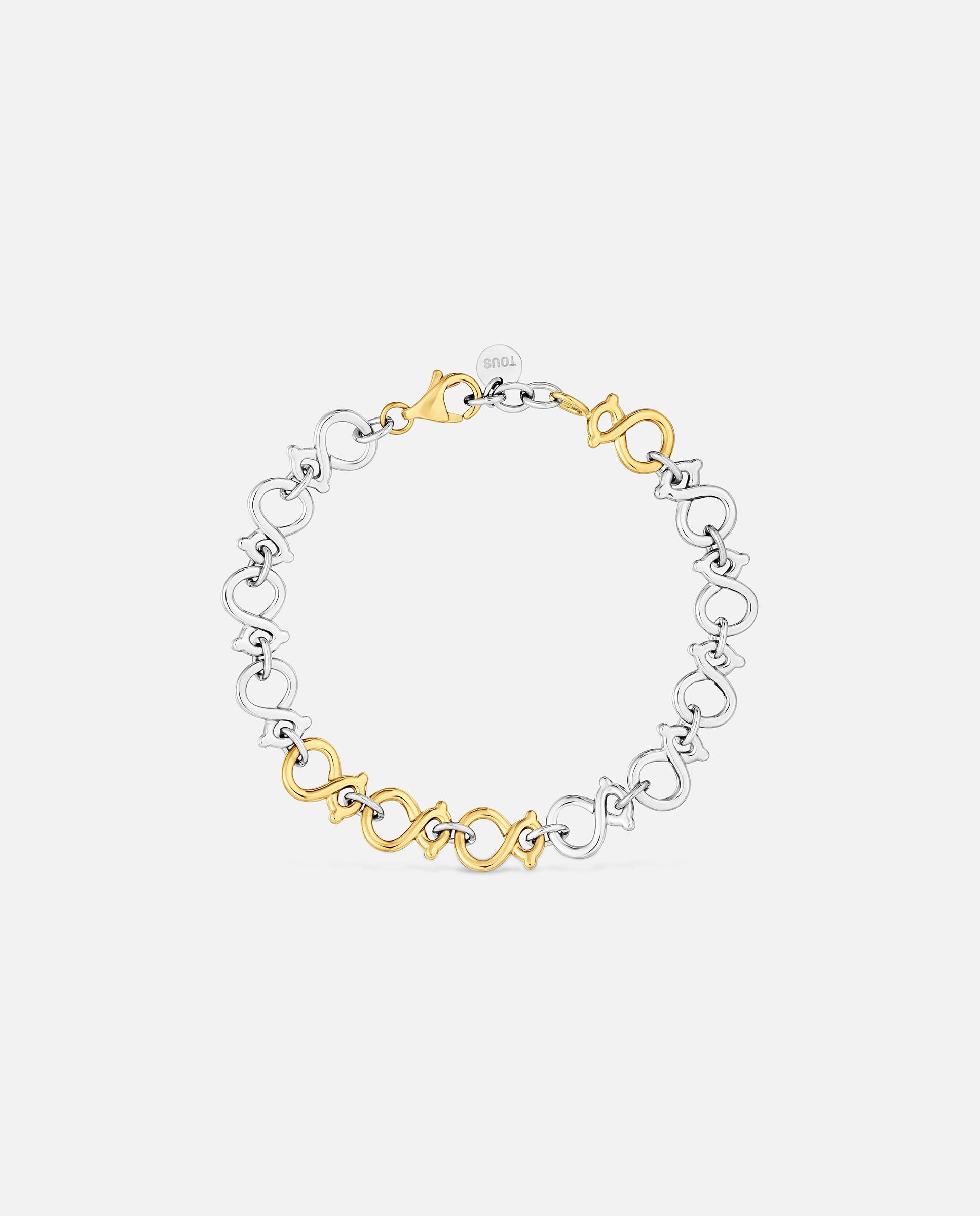 Pulseira de Corrente de Aço Tous Infinity Bicolor-2