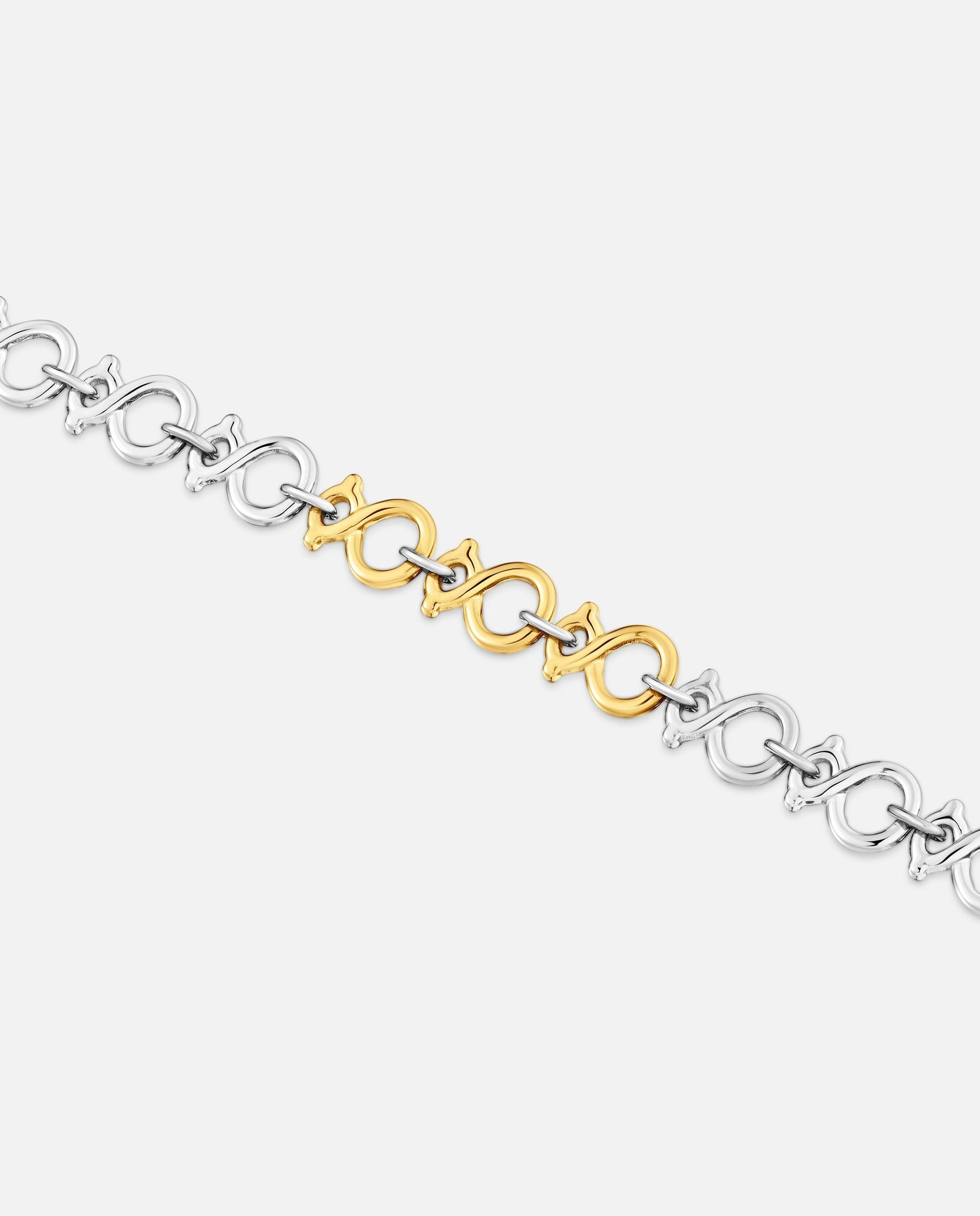 Pulseira de Corrente de Aço Tous Infinity Bicolor-3