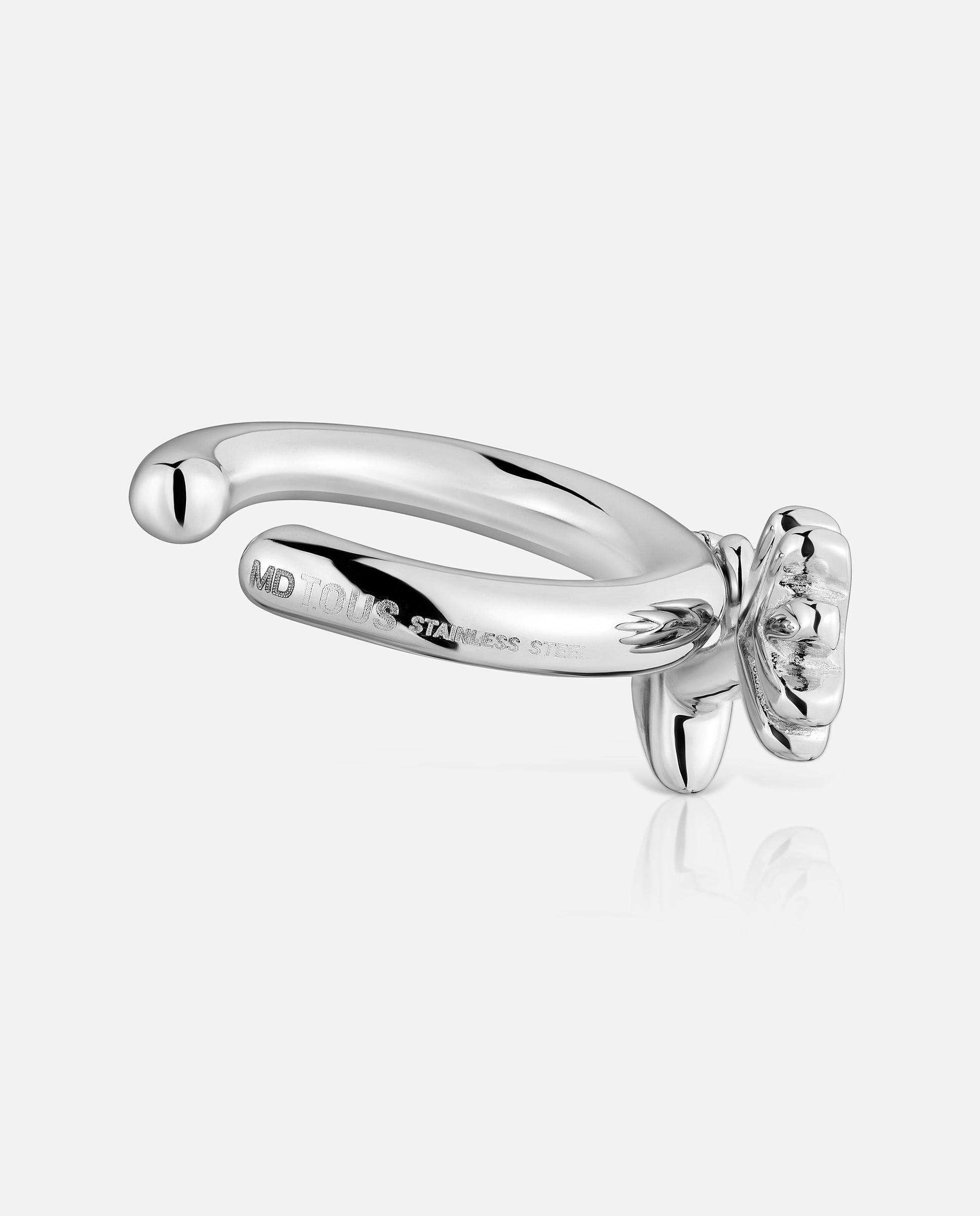 Brinco Individual Earcuff Flecha de Aço Tous Charming Prateado-2