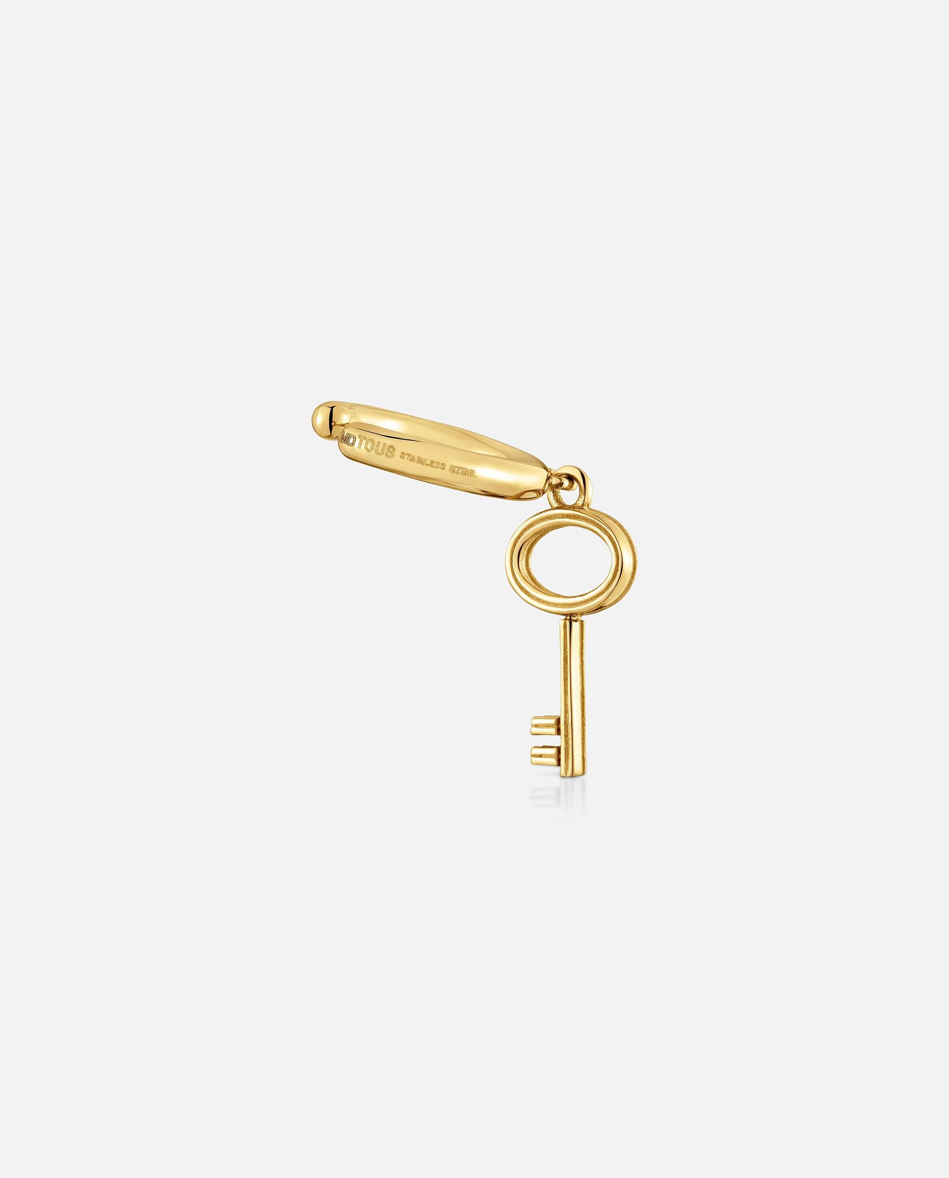 Brinco Individual Earcuff Chave de Aço Dourado Tous Charming Dourado-2