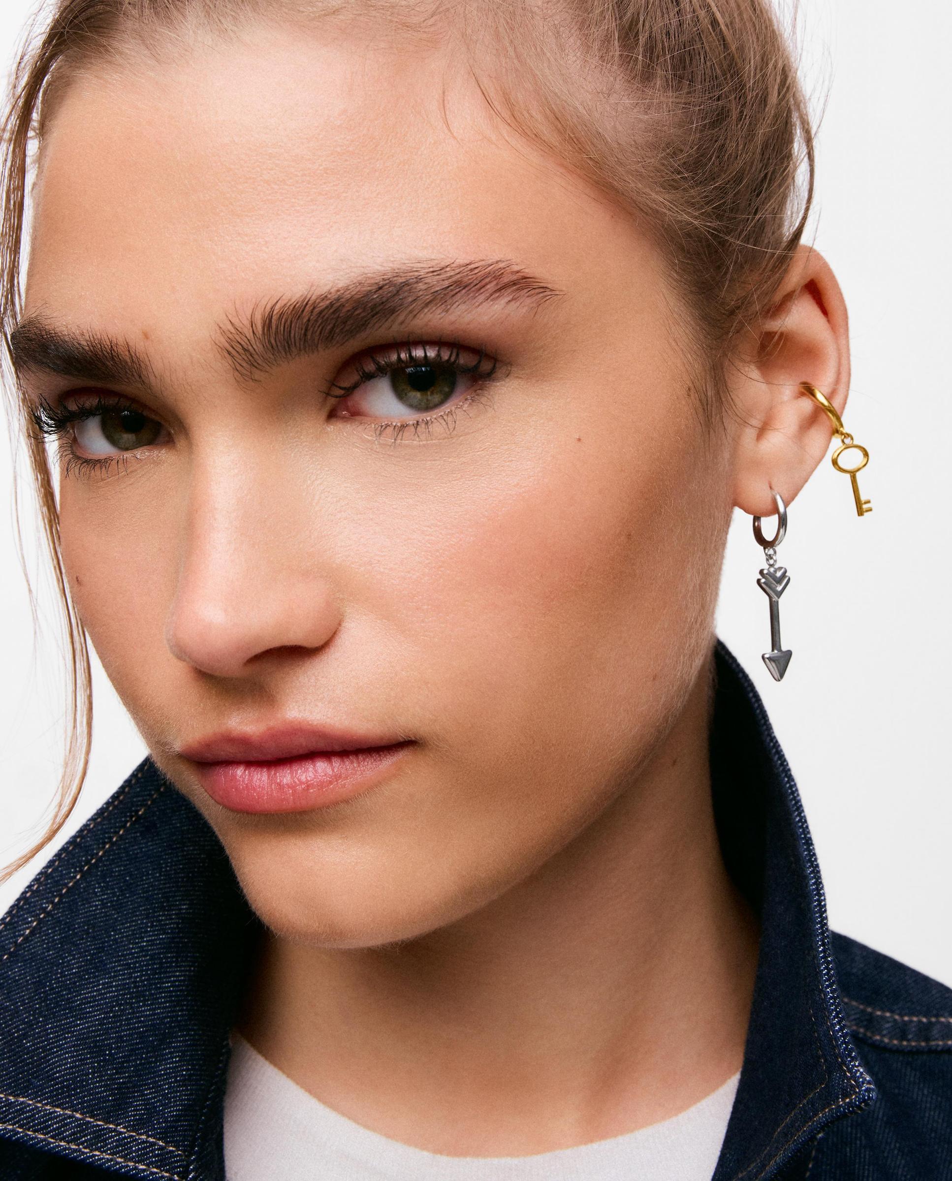 Brinco Individual Earcuff Chave de Aço Dourado Tous Charming Dourado-5