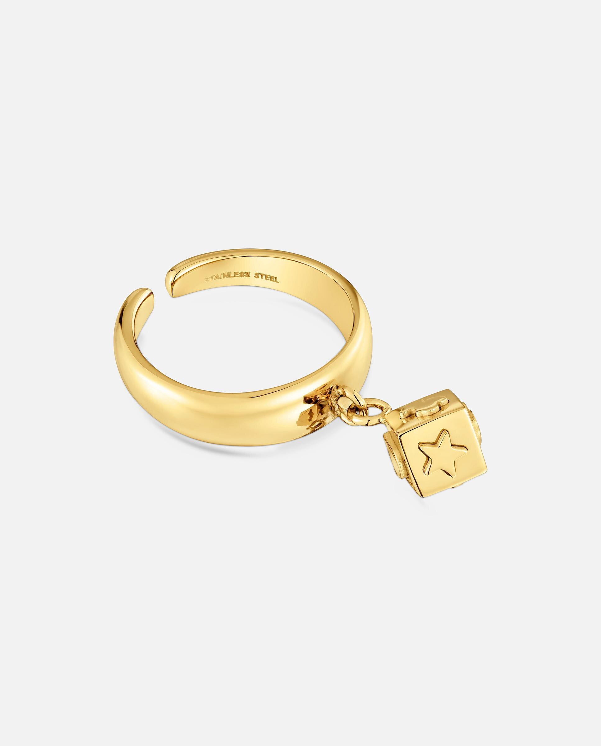 Anel Dado de Aço Dourado Tous Charming Dourado-2
