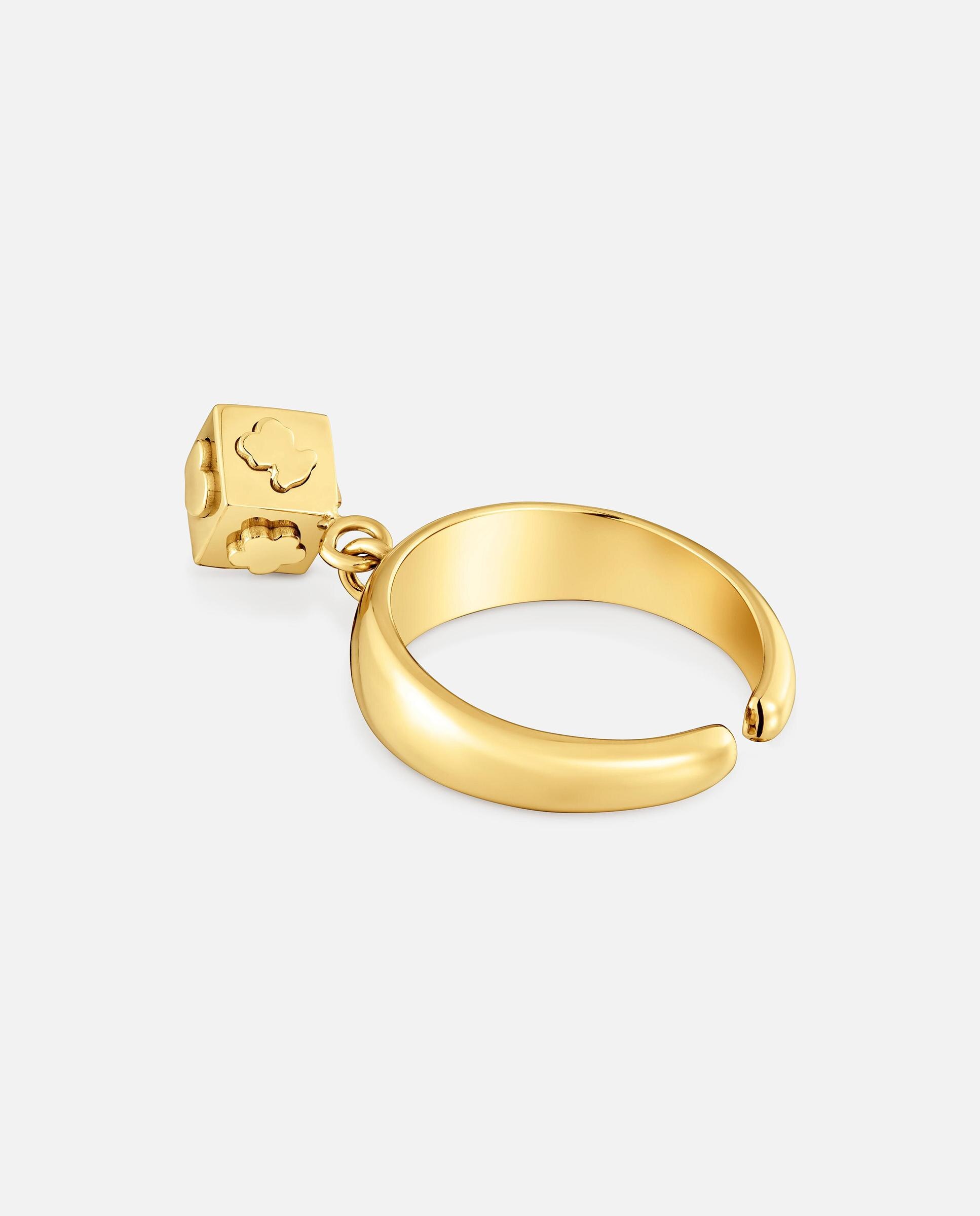 Anel Dado de Aço Dourado Tous Charming Dourado-3