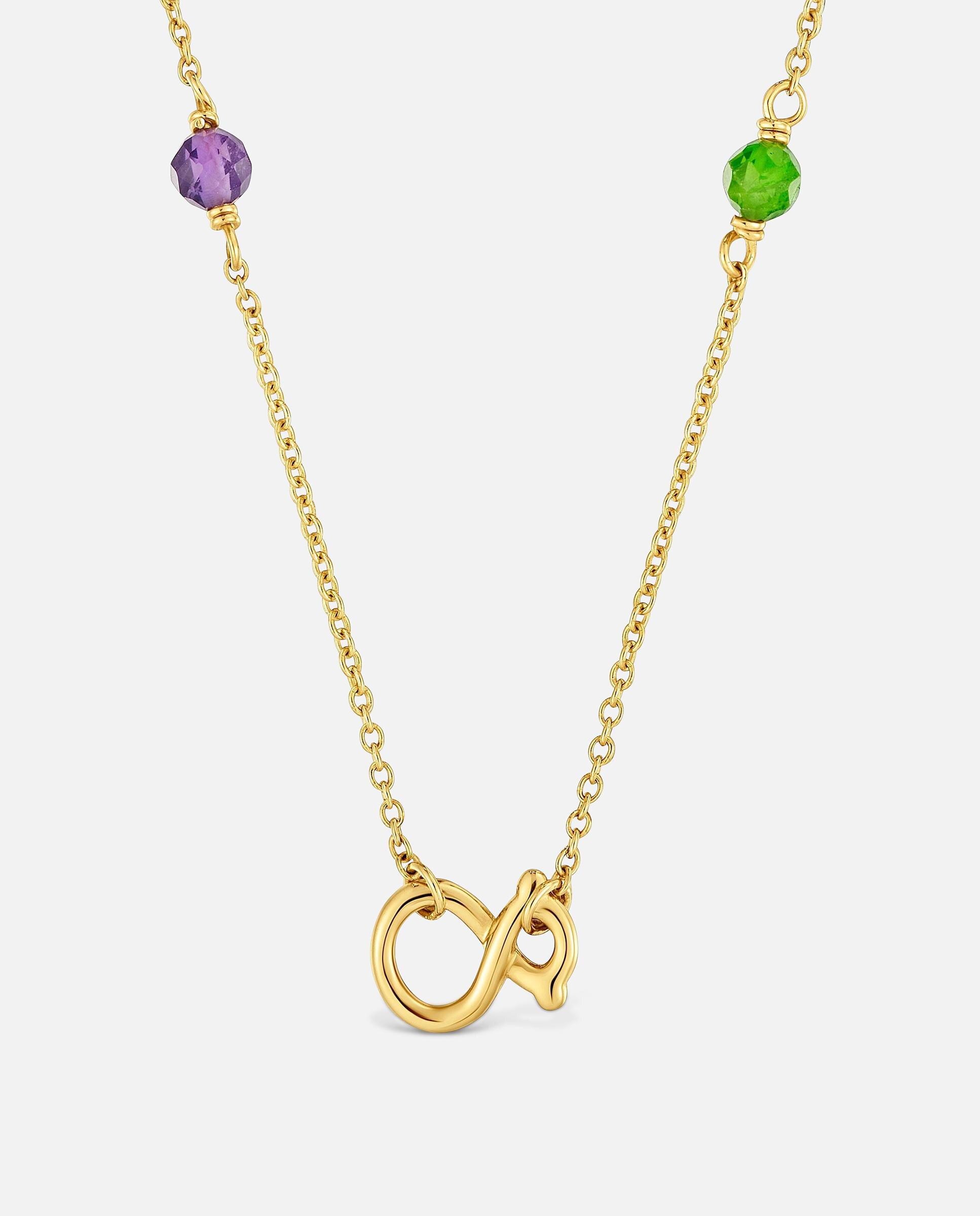 Colar de Ouro 9 Kt, Gemas e Motivo Urso 8 Mm Tous Infinity Multicolor-2