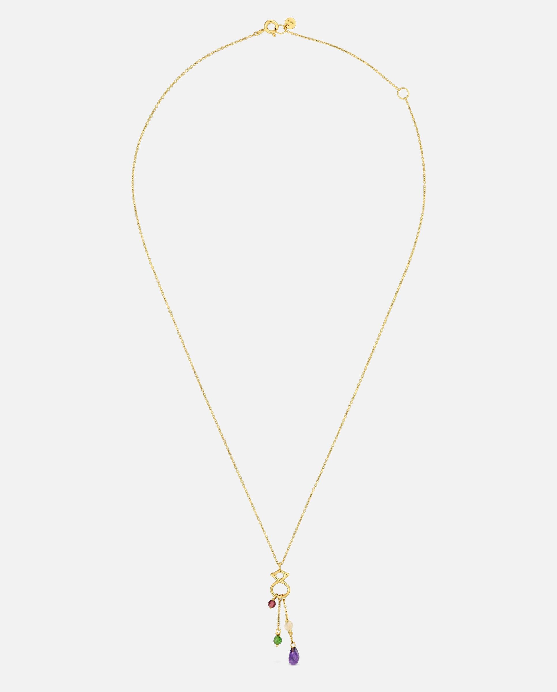 Imagem 0 de Corrente com Pendentes de Ouro 9 Kt, Gemas e Motivo Urso 10 Mm Tous Infinity