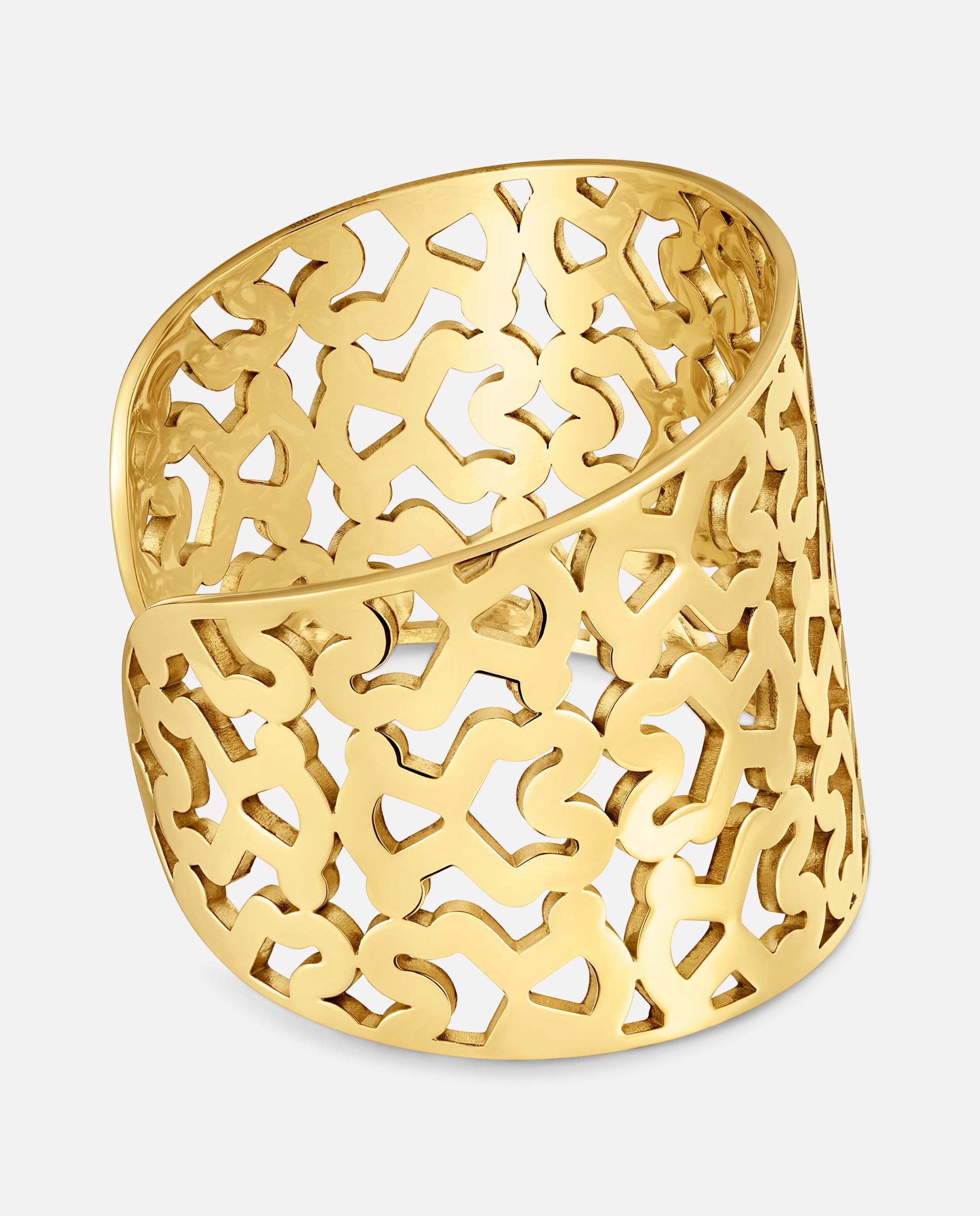 Bracelete de Aço Dourado 45 Mm Kaos Dourado-2