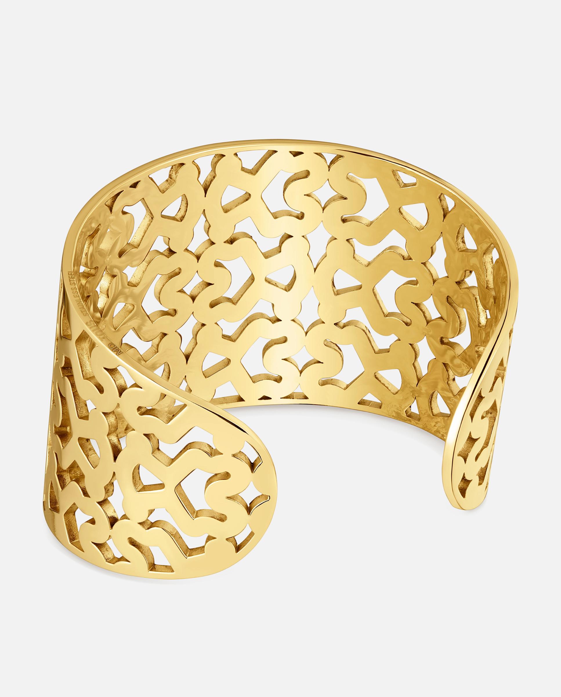 Bracelete de Aço Dourado 45 Mm Kaos Dourado-3