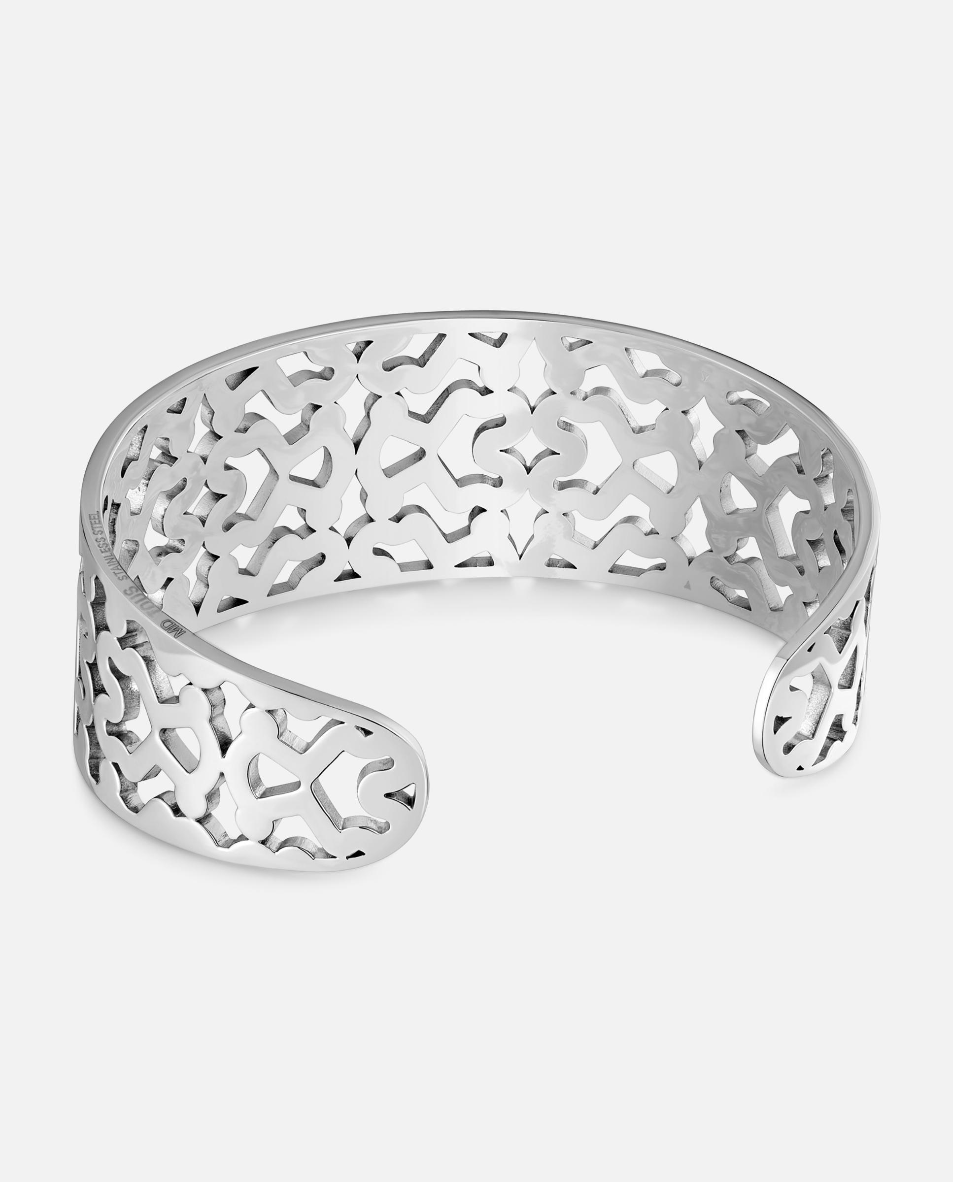 Bracelete de Aço 25 Mm Kaos Prateado-3