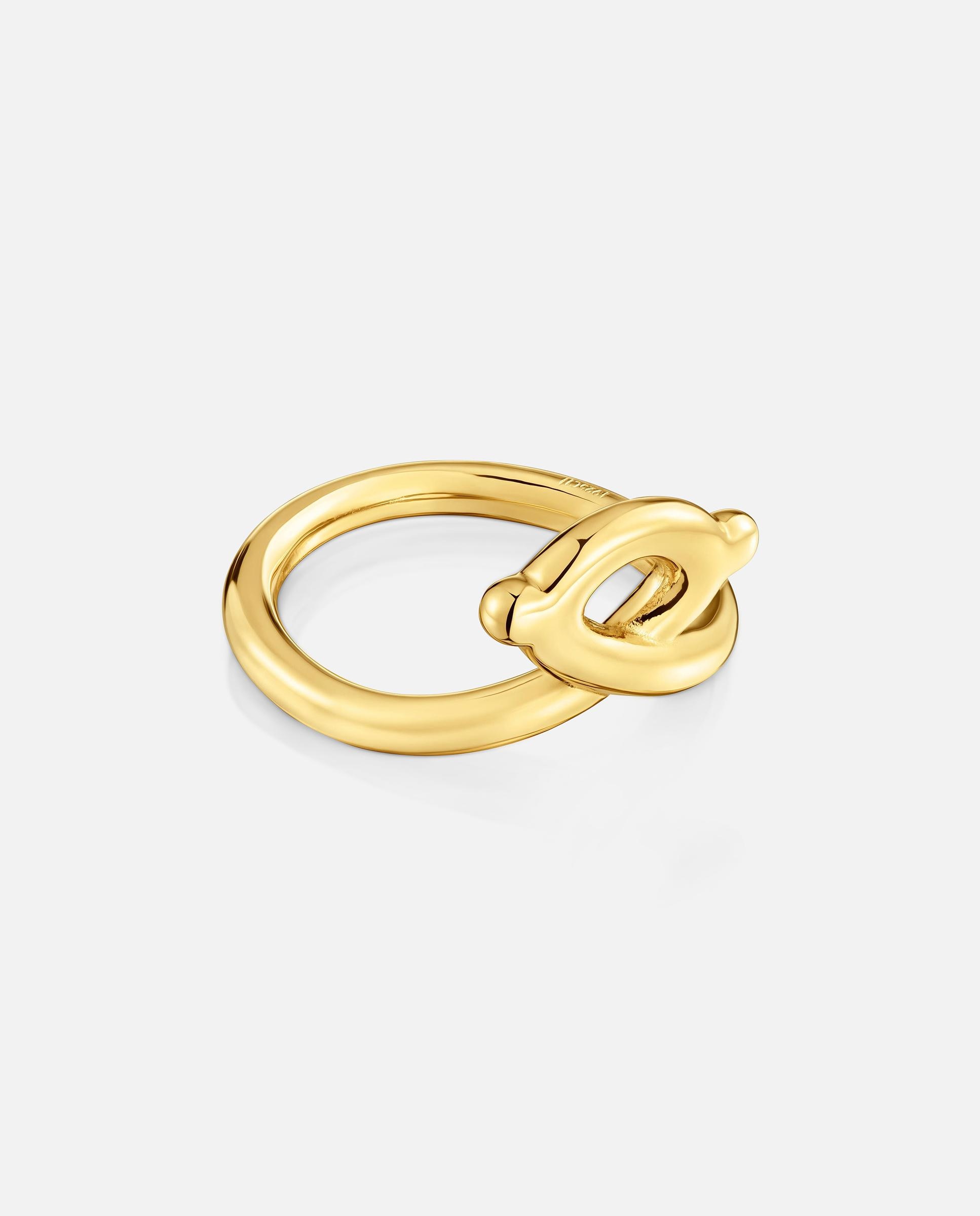Anel com Banho de Ouro 18 Kt Sobre Prata Tous Infinity Dourado-2