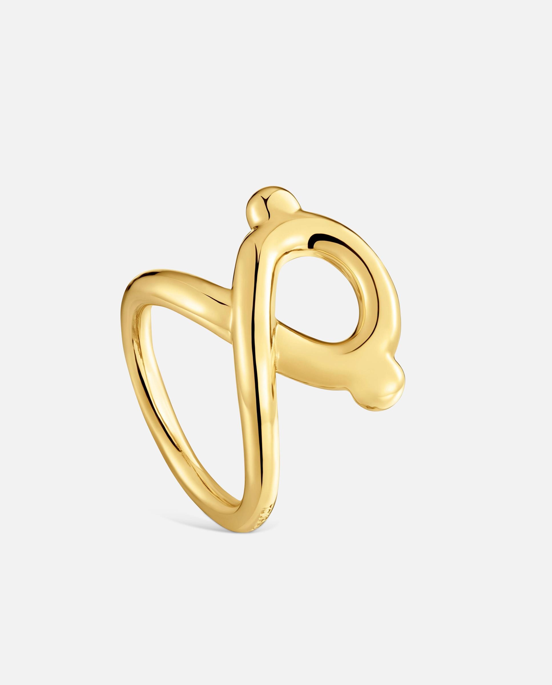 Imagem 0 de Anel com Banho de Ouro 18 Kt Sobre Prata 20 Mm Tous Infinity